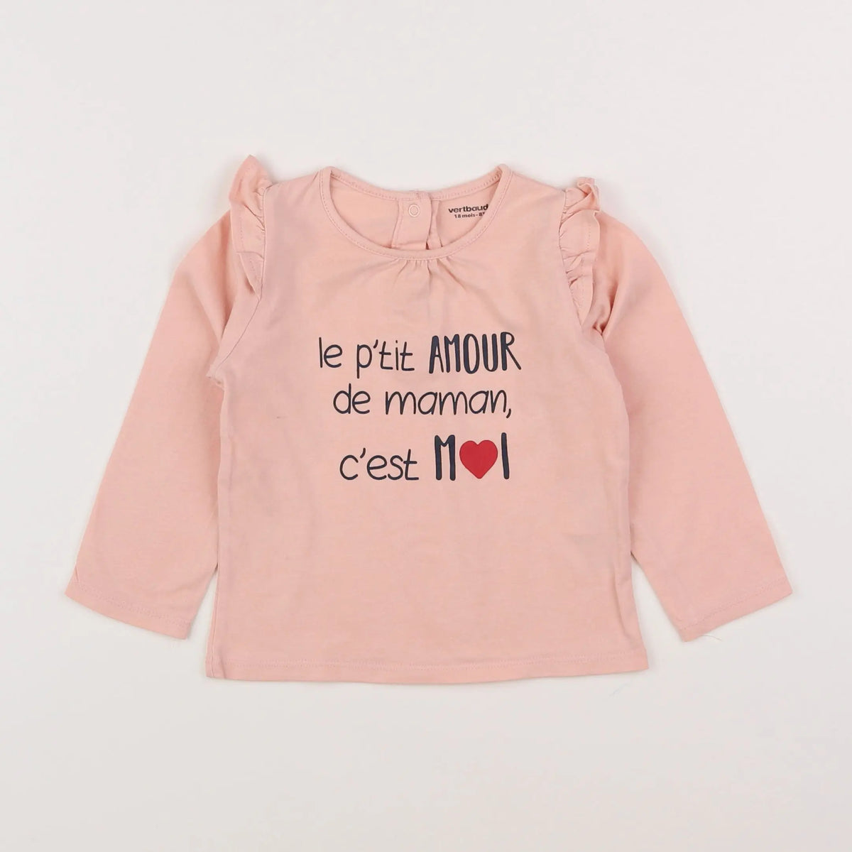 Vertbaudet - tee-shirt rose - 18 mois