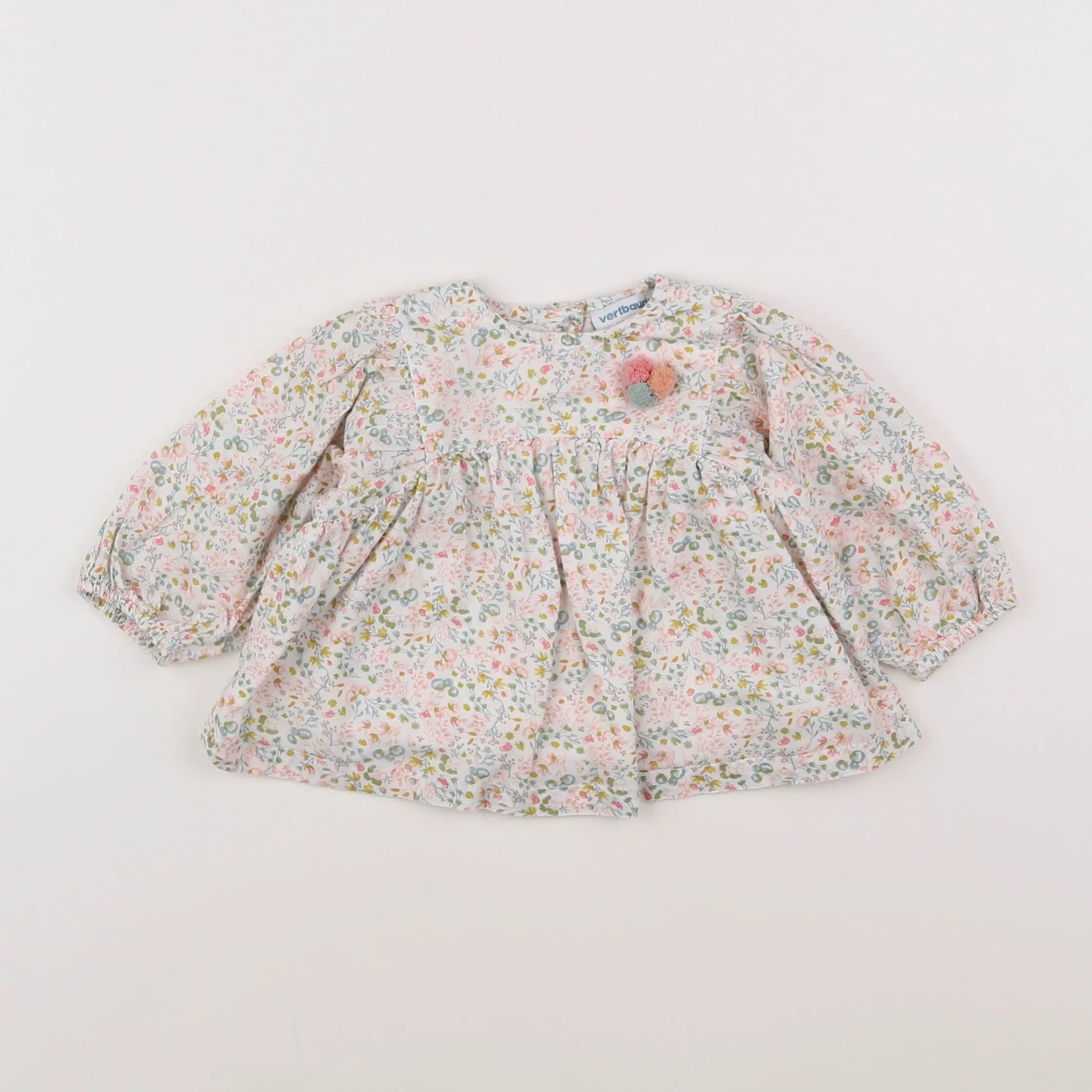 Vertbaudet - blouse multicolore - 6 mois