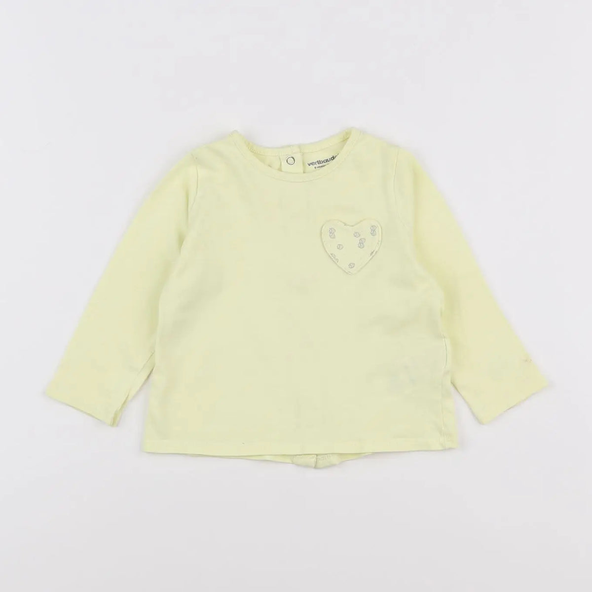 Vertbaudet - tee-shirt jaune - 9 mois