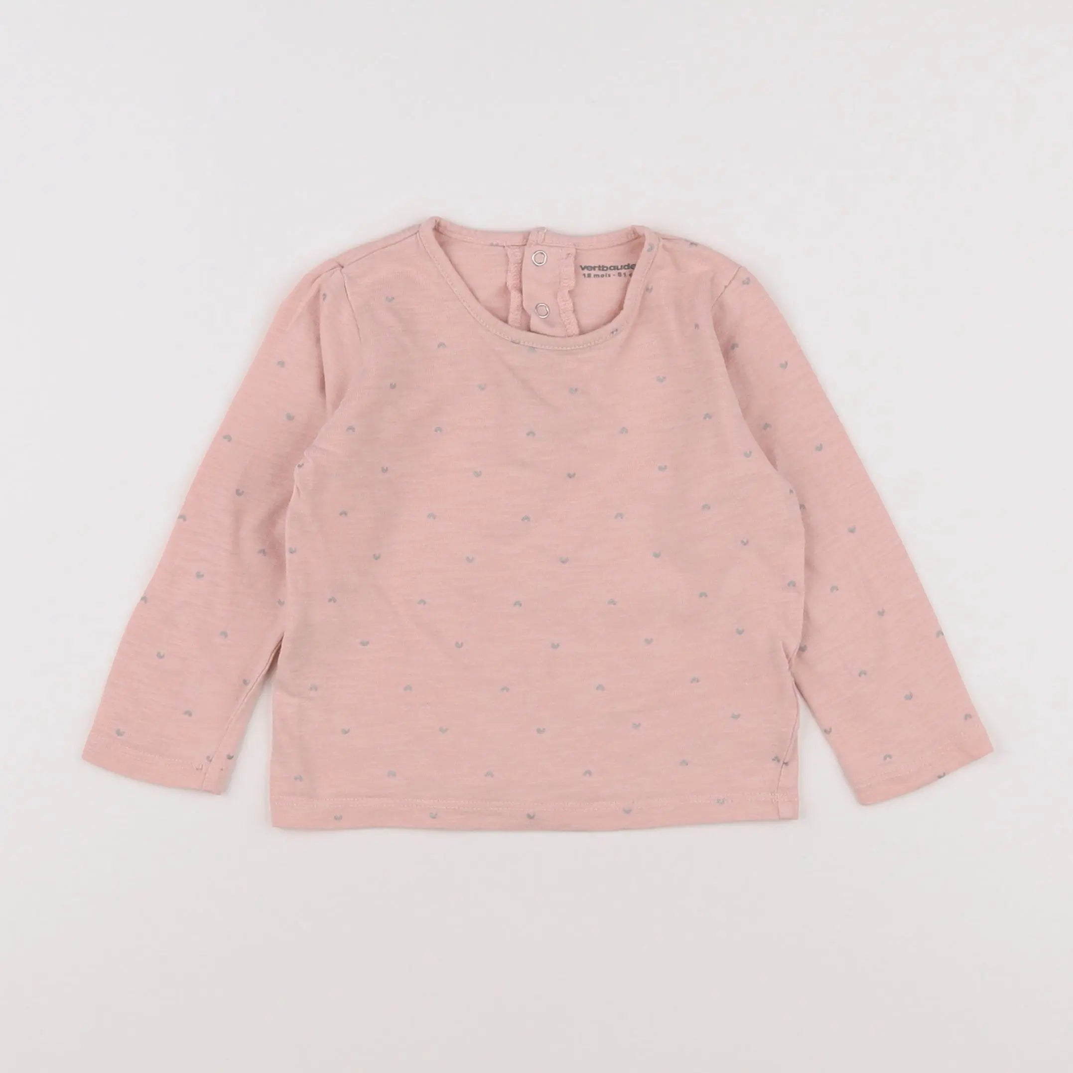 Vertbaudet - tee-shirt rose - 18 mois