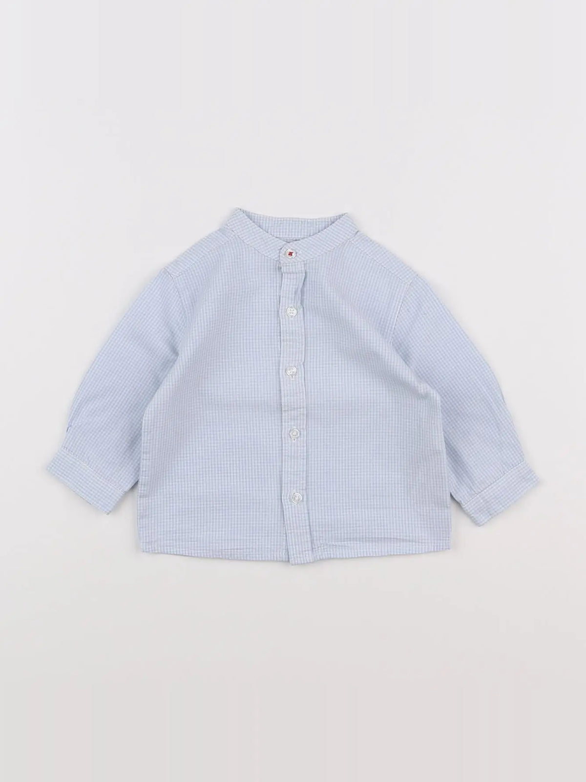 Boutchou - chemise bleu, blanc - 6 mois
