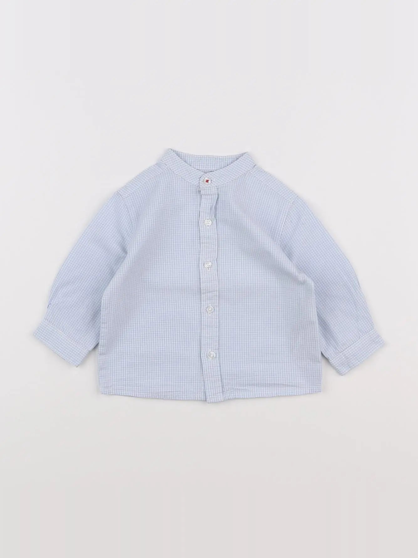 Boutchou - chemise bleu, blanc - 6 mois