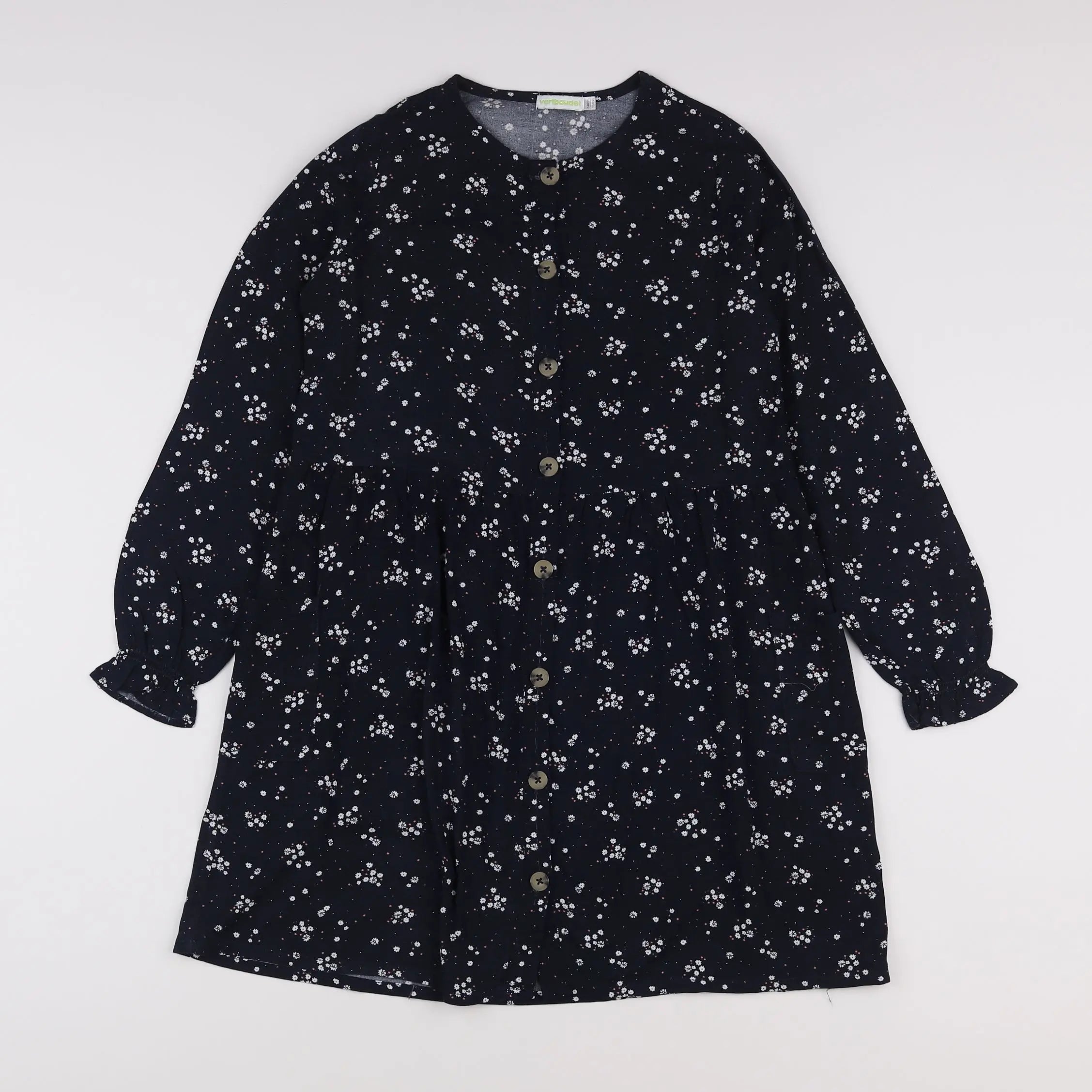 Vertbaudet - robe bleu, blanc - 10 ans