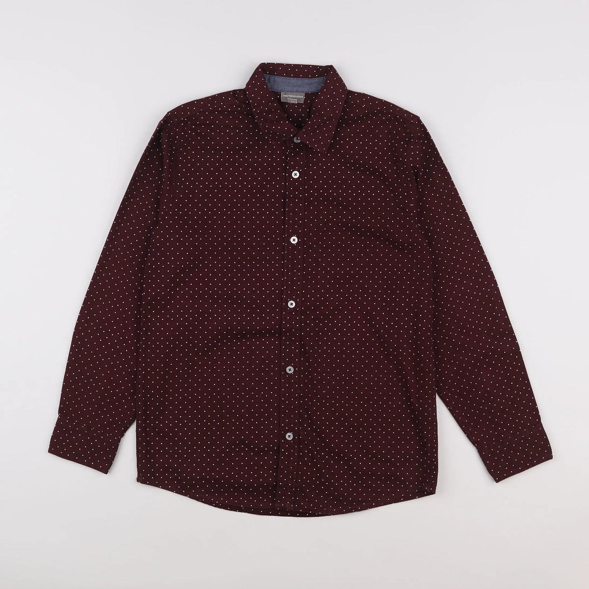 Vertbaudet - chemise rouge, blanc - 12 ans