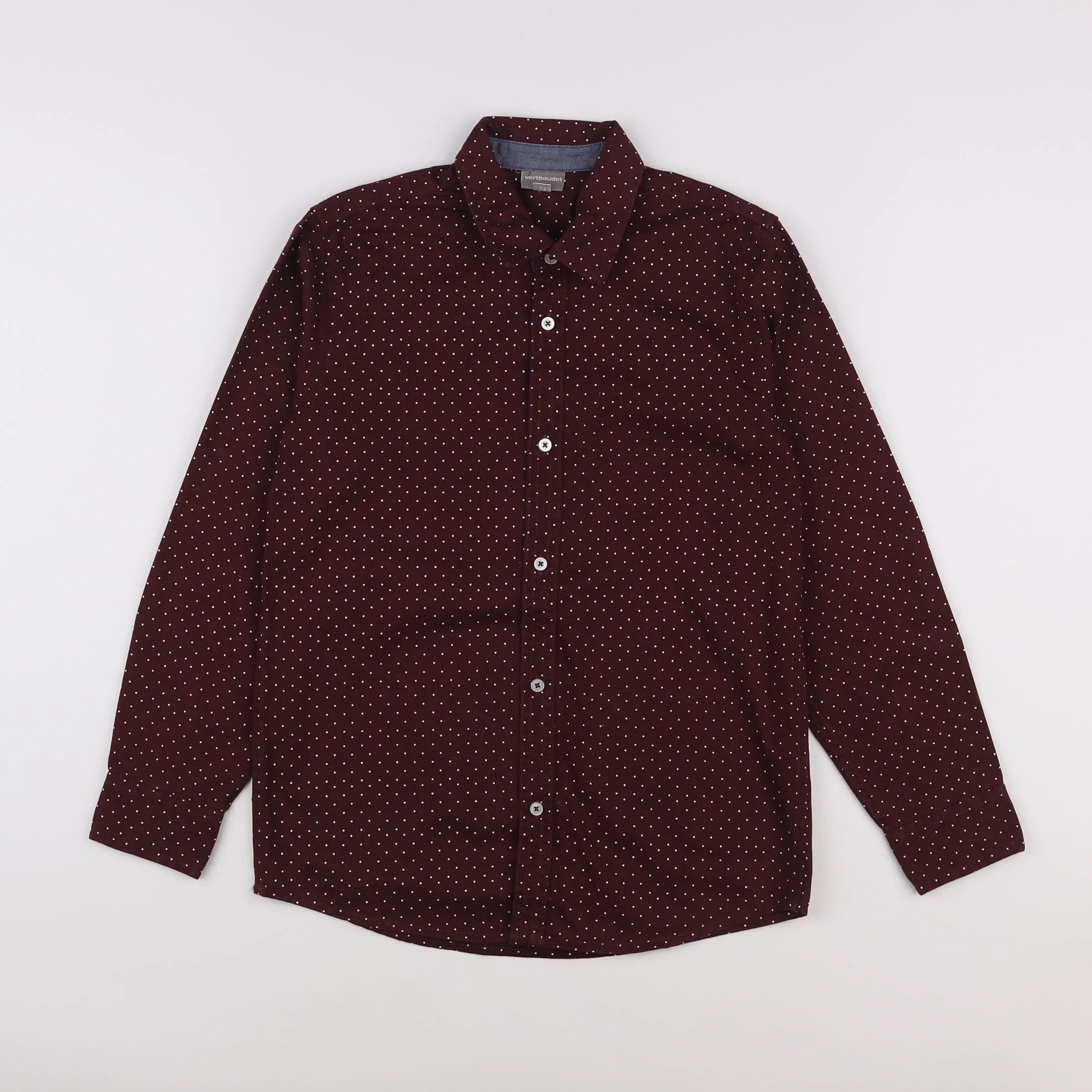 Vertbaudet - chemise rouge, blanc - 12 ans
