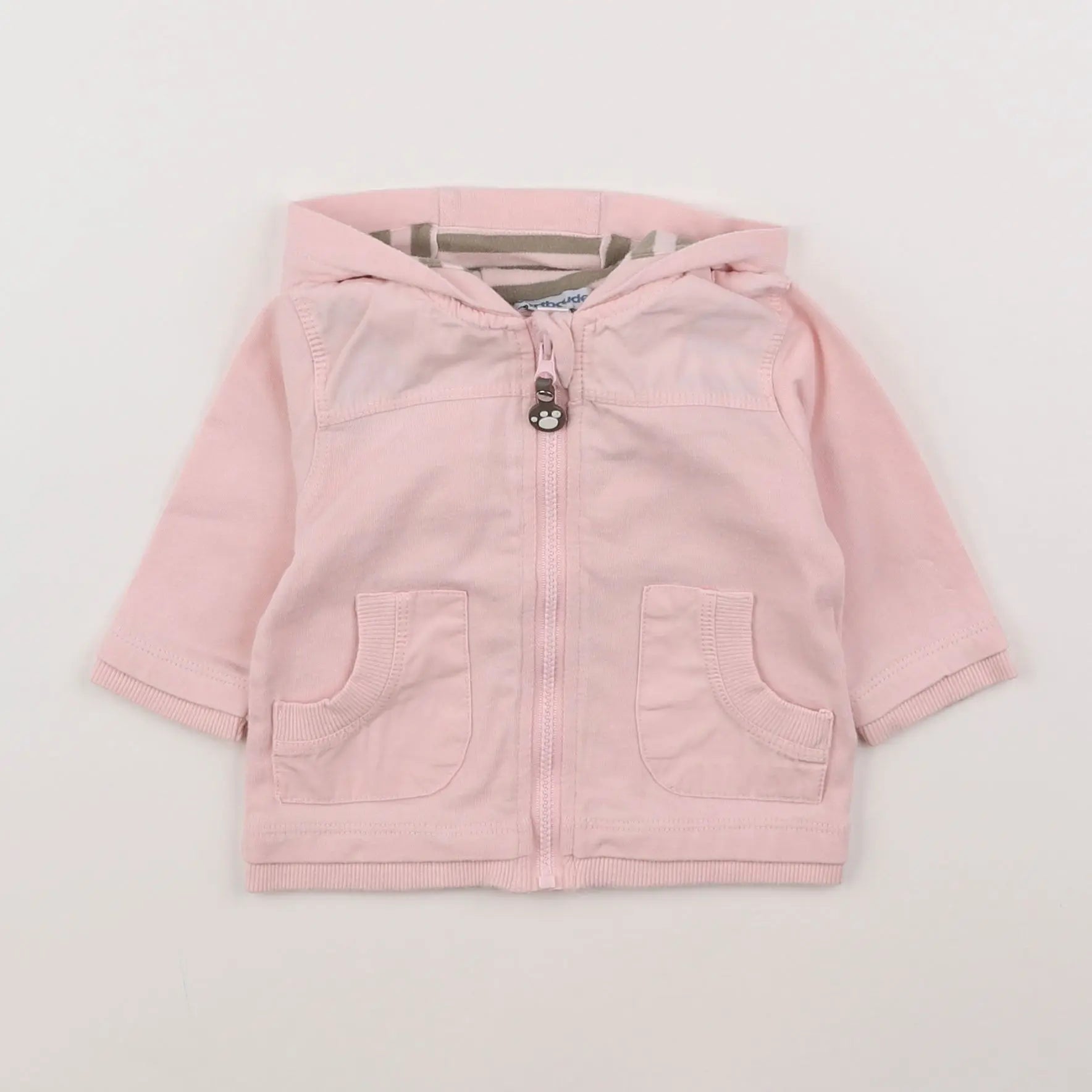 Vertbaudet - sweat rose - 3 mois