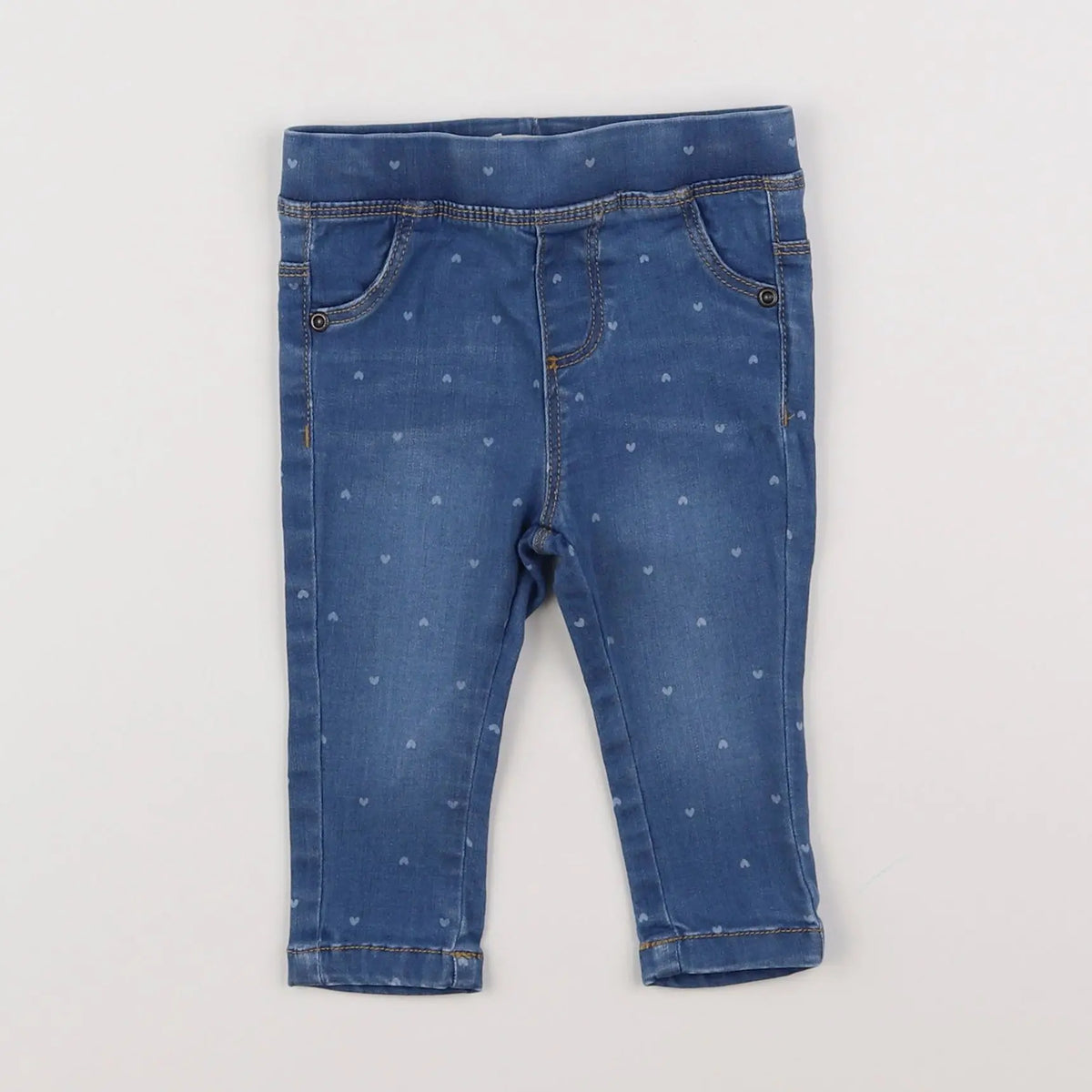 Vertbaudet - jegging bleu - 6 mois