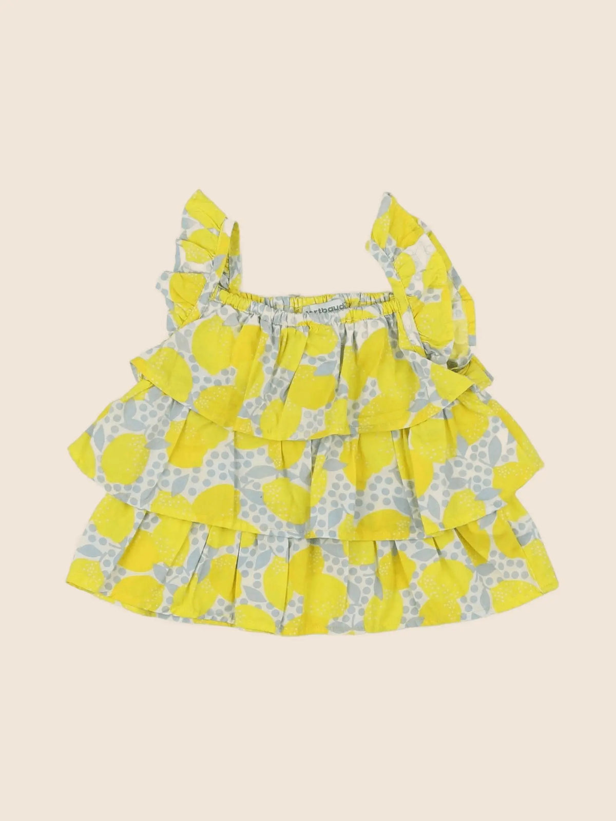 Vertbaudet - blouse jaune - 6 mois