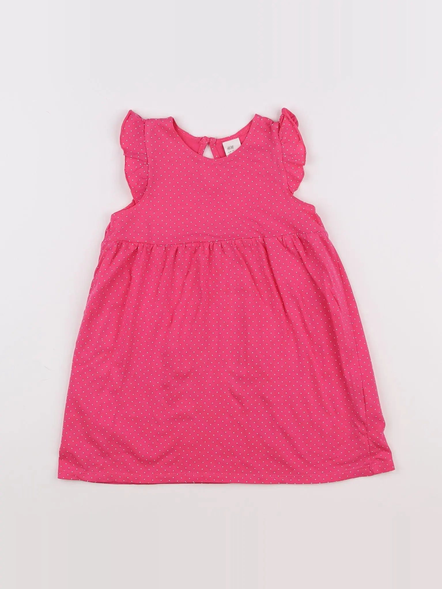 H&M - robe rose, blanc - 18 mois à 2 ans
