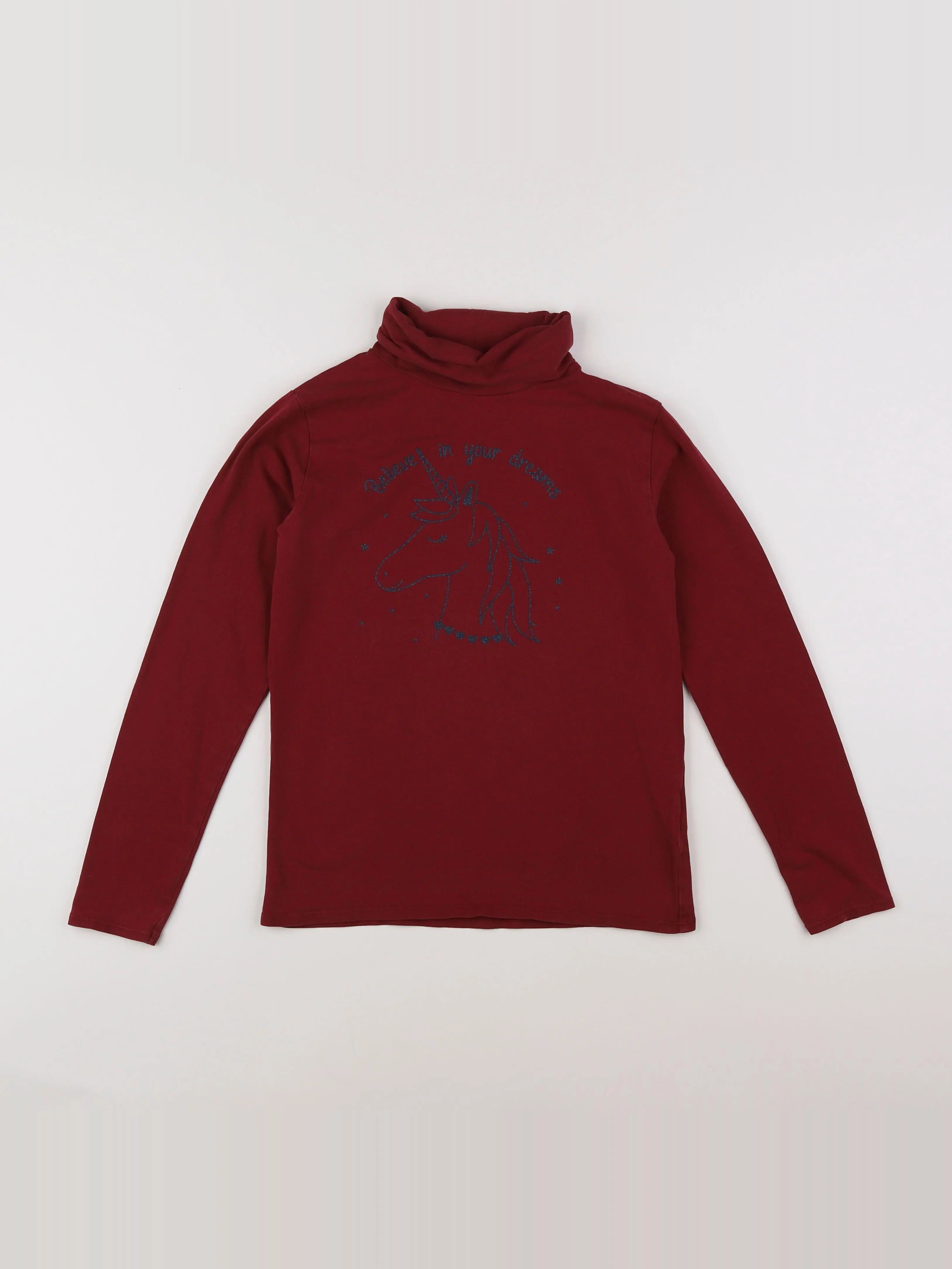 Vertbaudet - sous-pull rouge - 10 ans