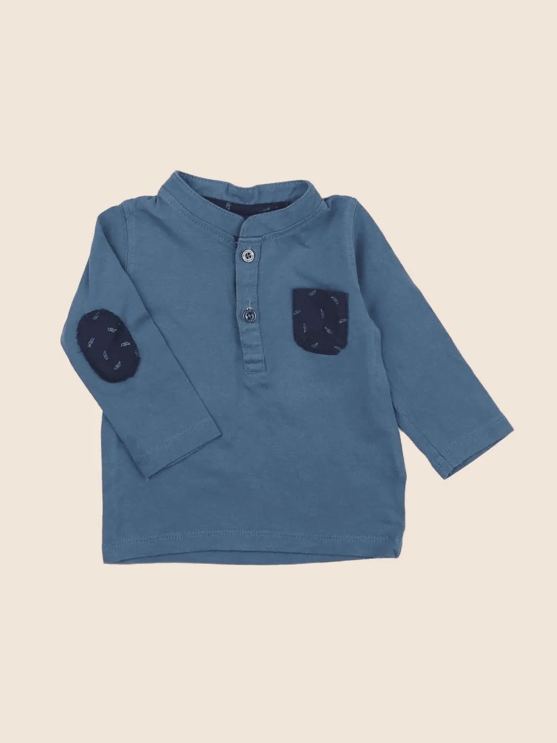 Vertbaudet - tee-shirt bleu - 6 mois