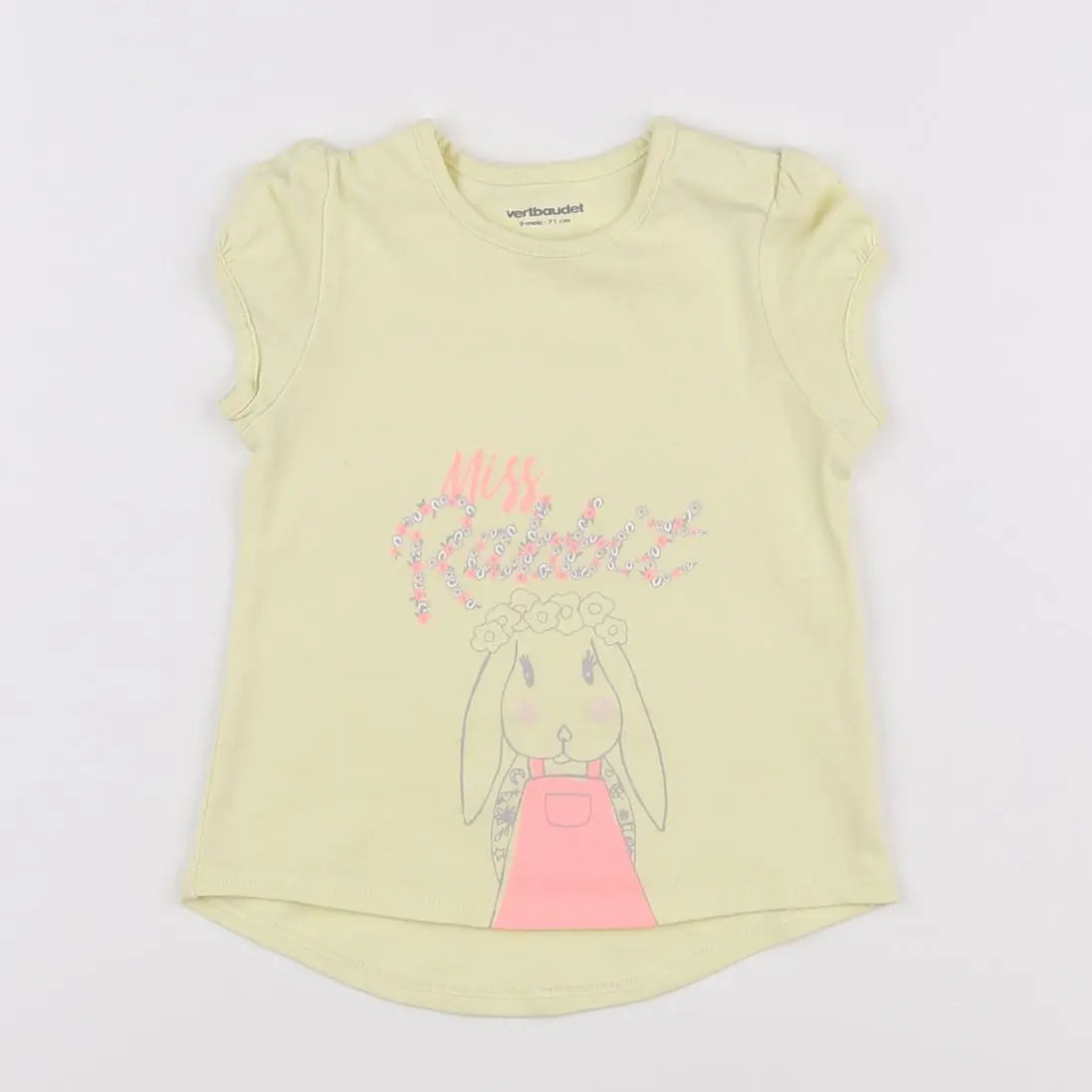 Vertbaudet - tee-shirt jaune - 9 mois
