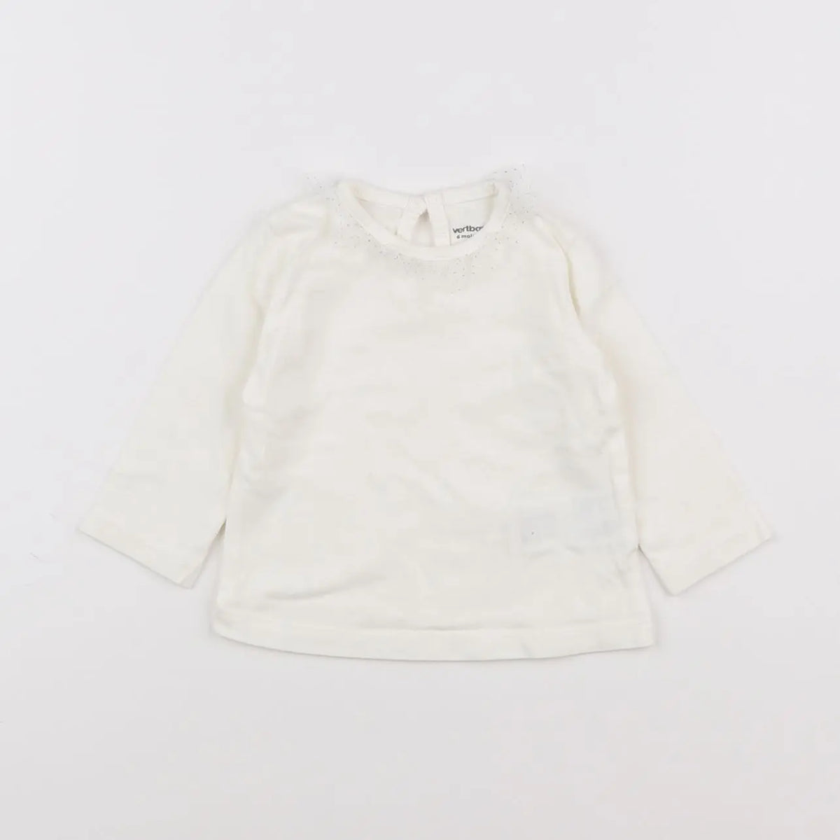 Vertbaudet - tee-shirt beige, or - 6 mois
