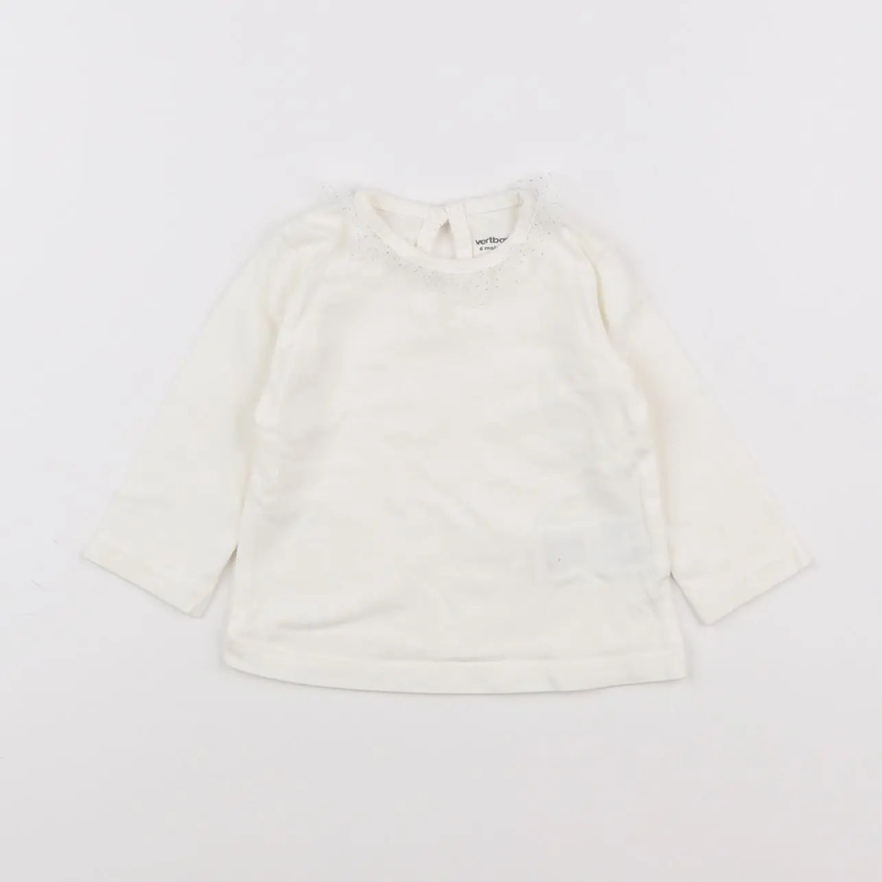 Vertbaudet - tee-shirt beige, or - 6 mois