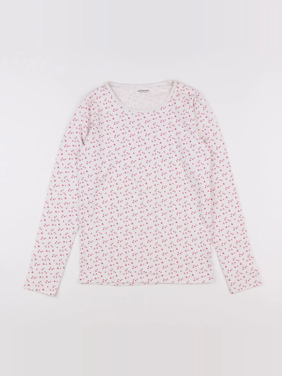 Vertbaudet - maillot de corps blanc, rose - 12 ans