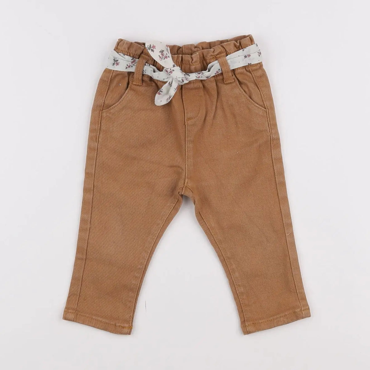 Vertbaudet - jean marron - 9 mois
