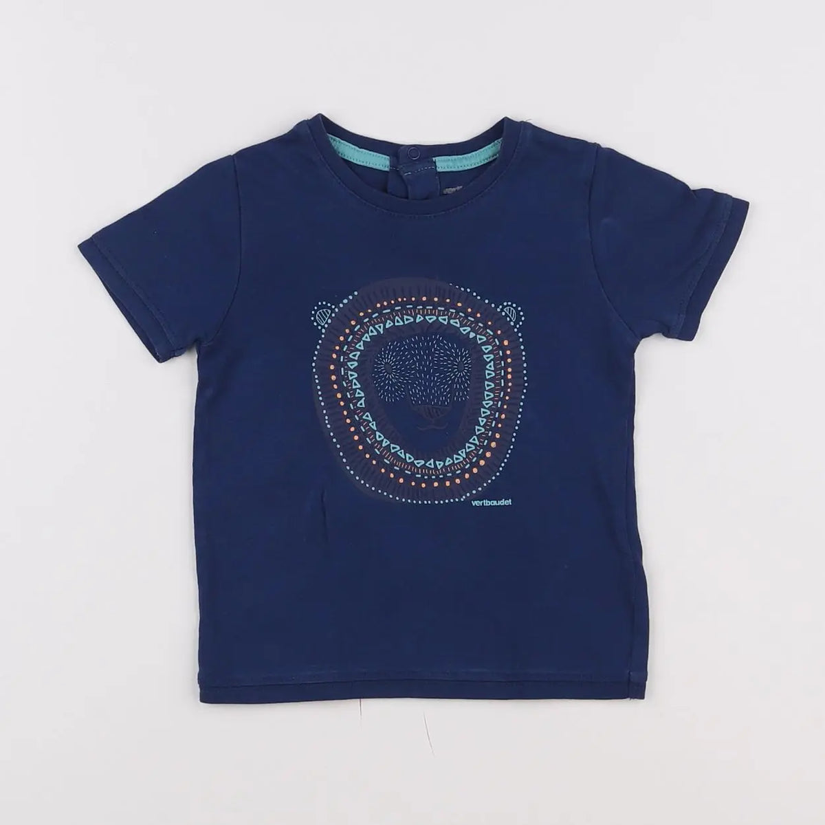 Vertbaudet - tee-shirt bleu - 12 mois