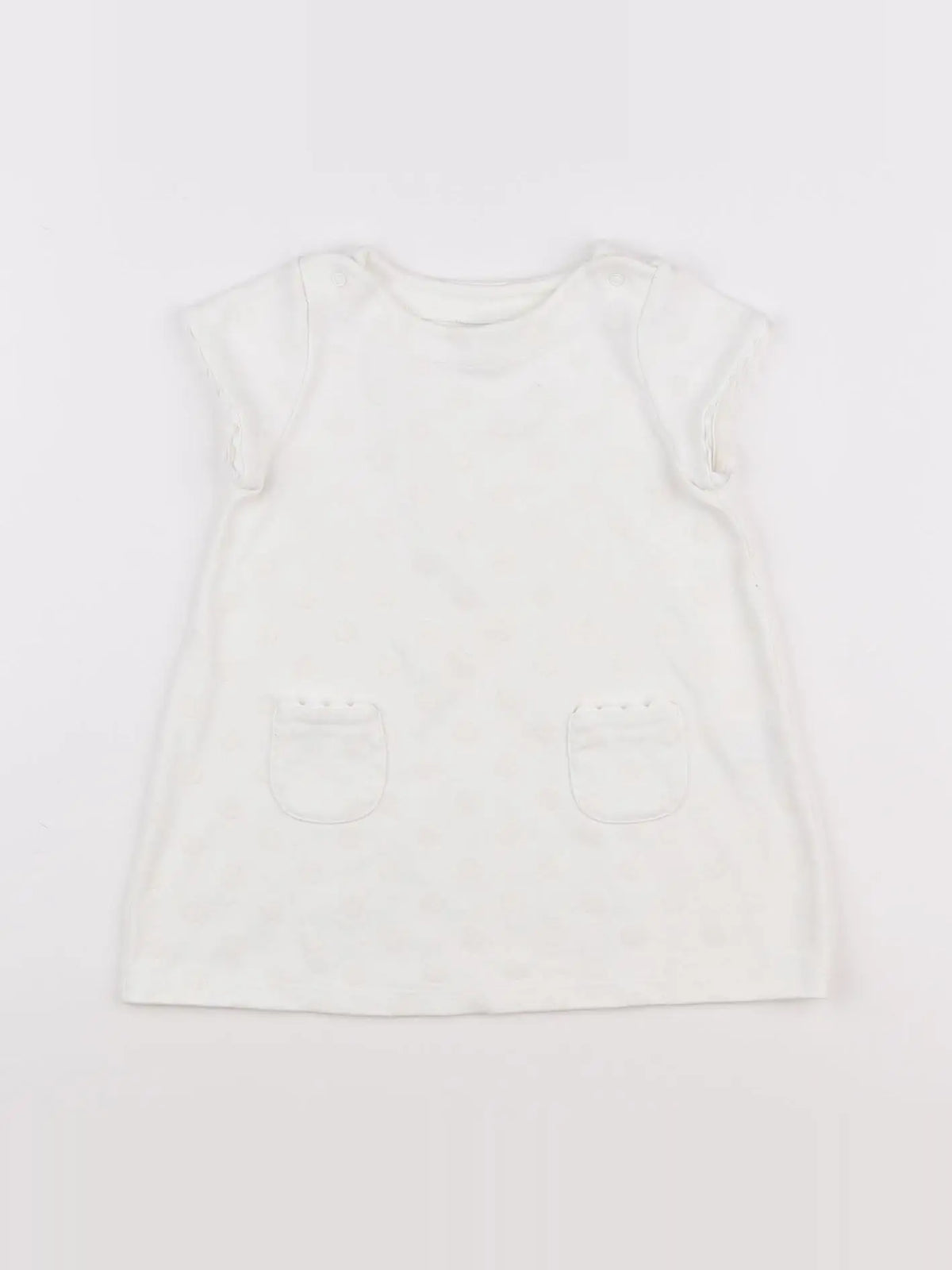 Petit Bateau - robe blanc - 18 mois