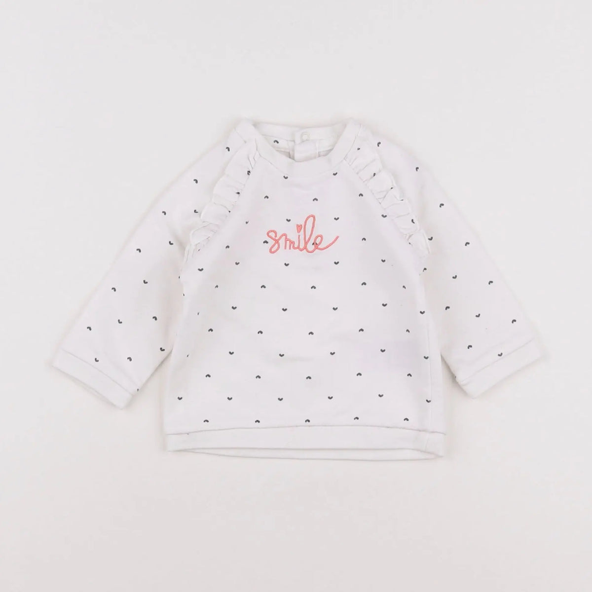 Vertbaudet - sweat blanc - 3 mois