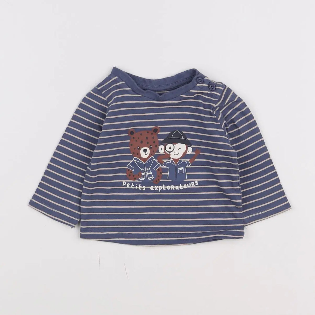 Vertbaudet - tee-shirt bleu - 3 mois