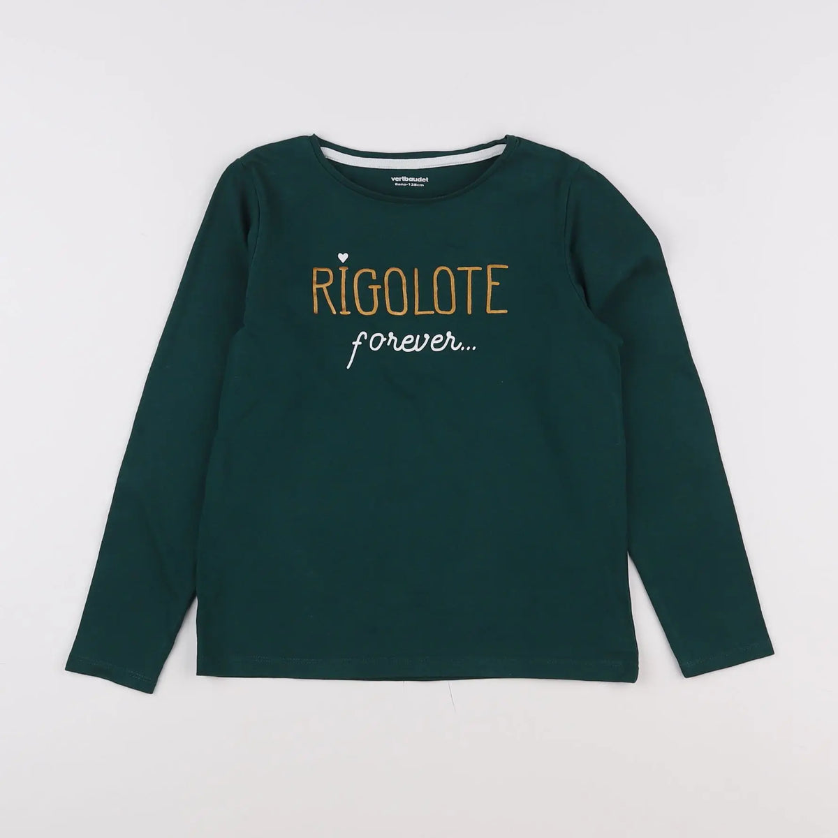 Vertbaudet - tee-shirt vert - 8 ans