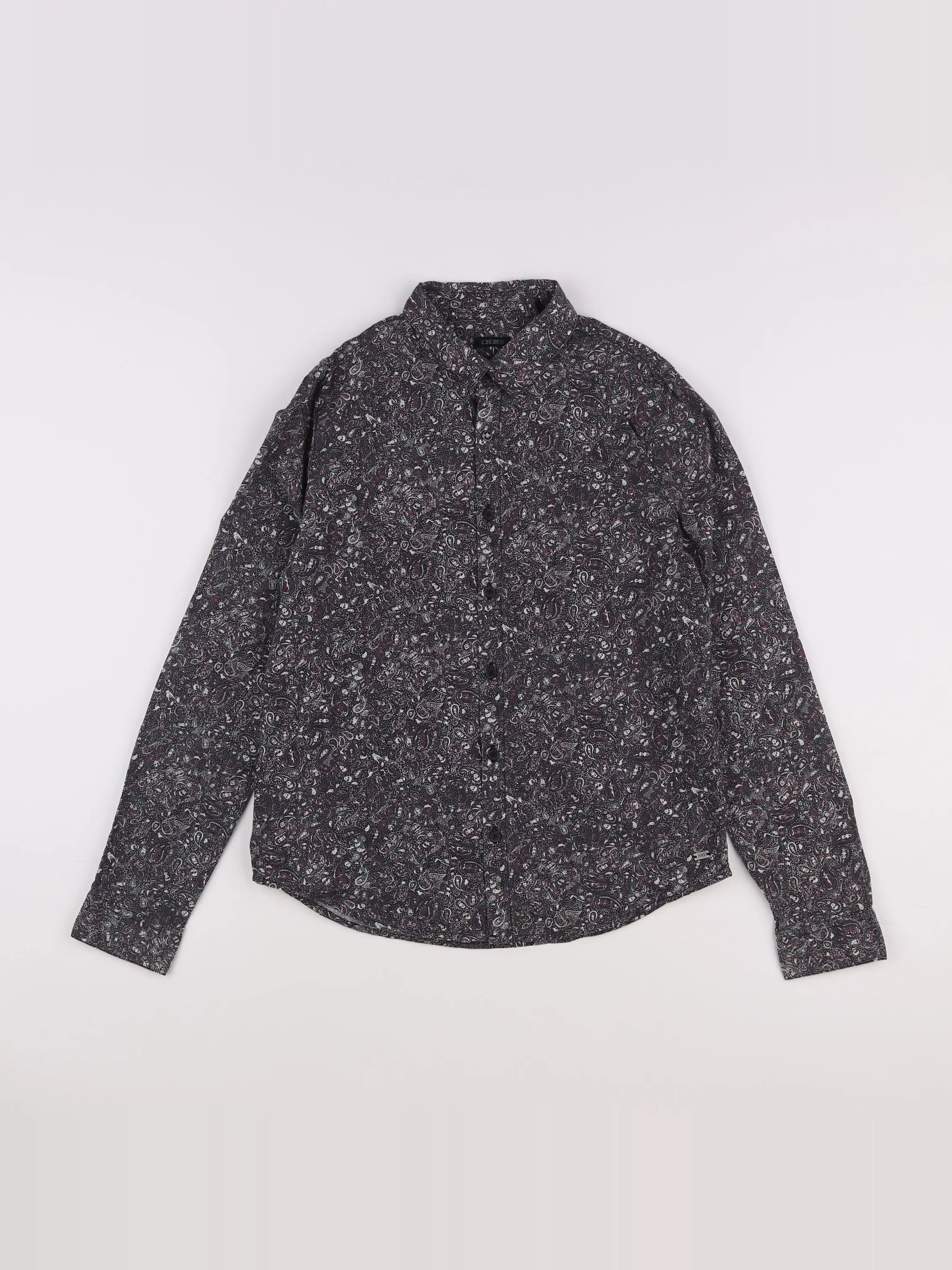 IKKS - chemise gris, rouge - 12 ans