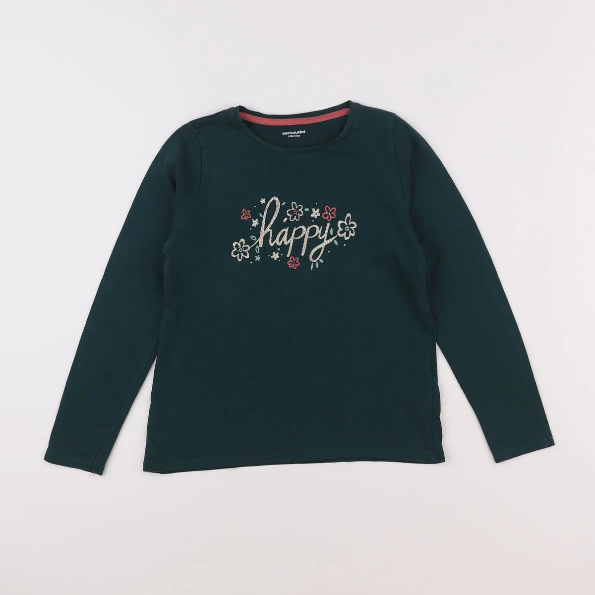 Vertbaudet - tee-shirt vert - 8 ans