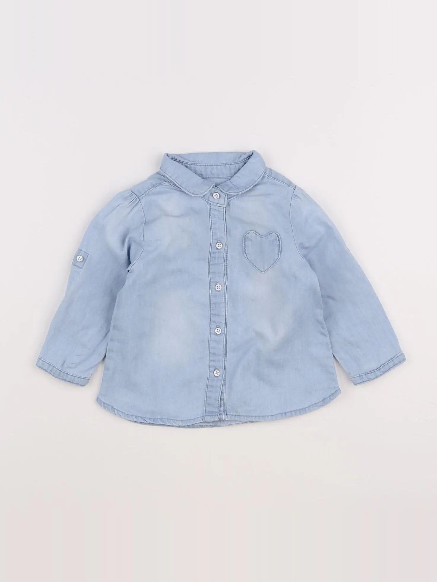 Vertbaudet - blouse bleu - 12 mois