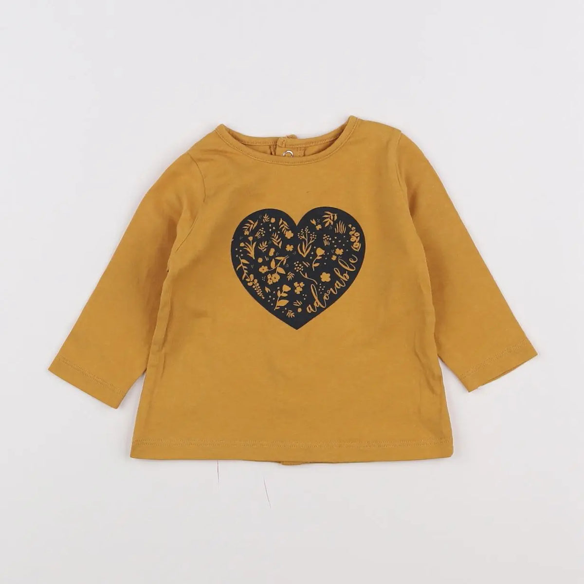 Vertbaudet - tee-shirt jaune - 3 mois
