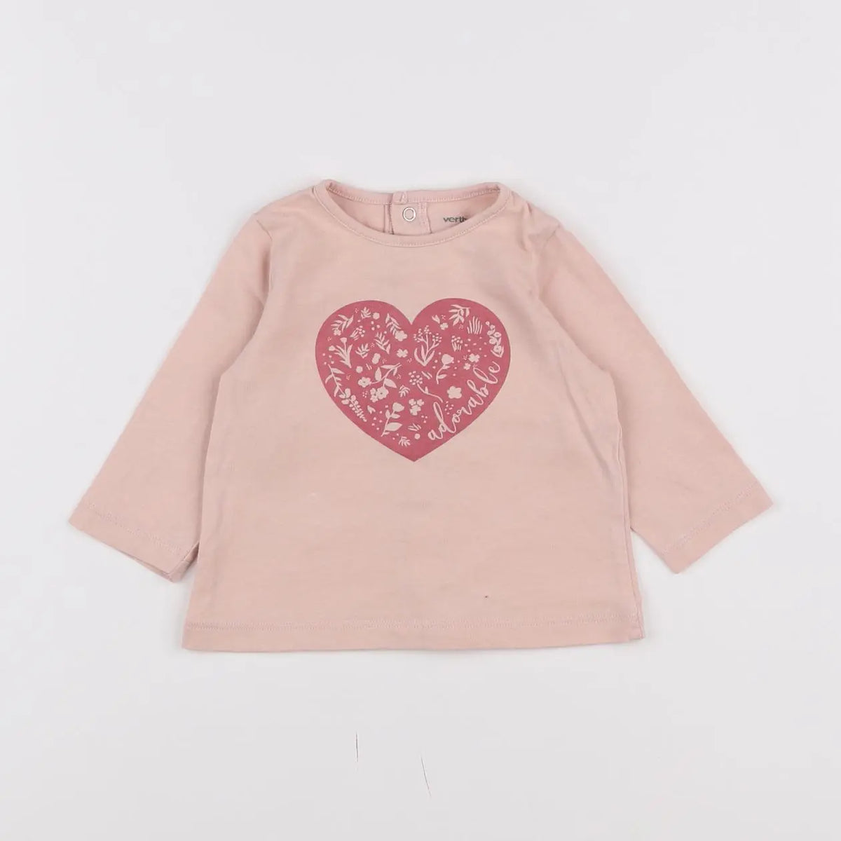 Vertbaudet - tee-shirt rose - 3 mois
