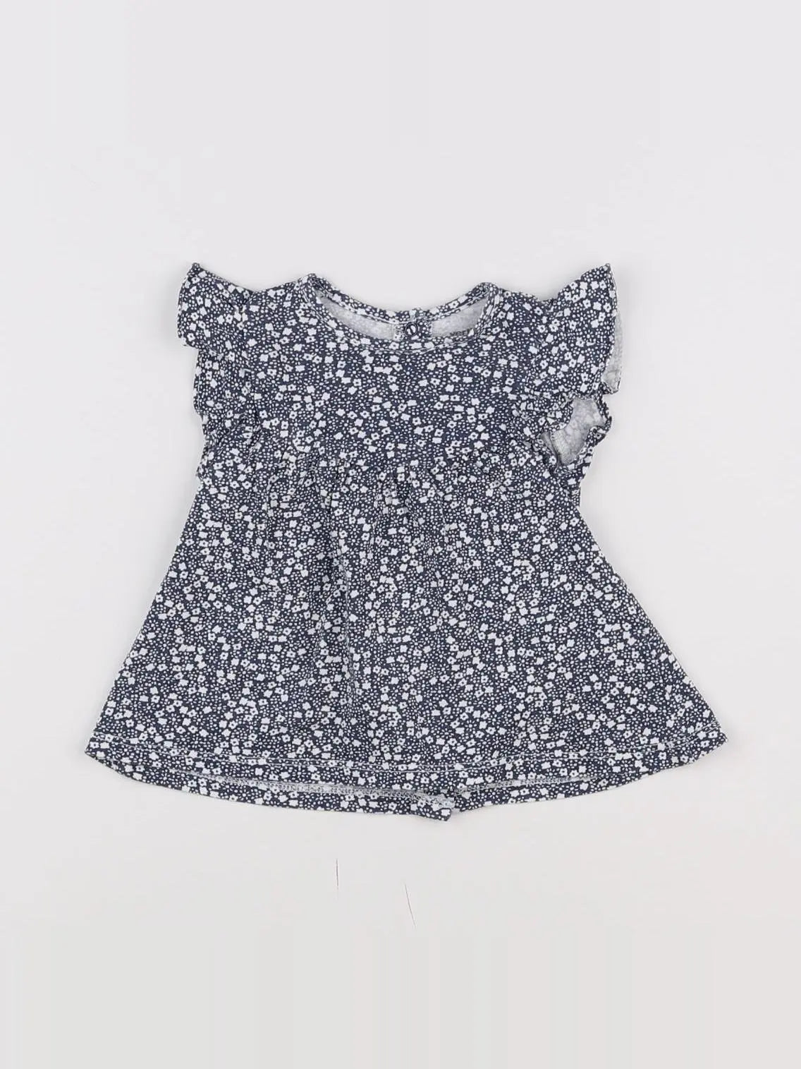 Vertbaudet - tee-shirt bleu, blanc - 6 mois