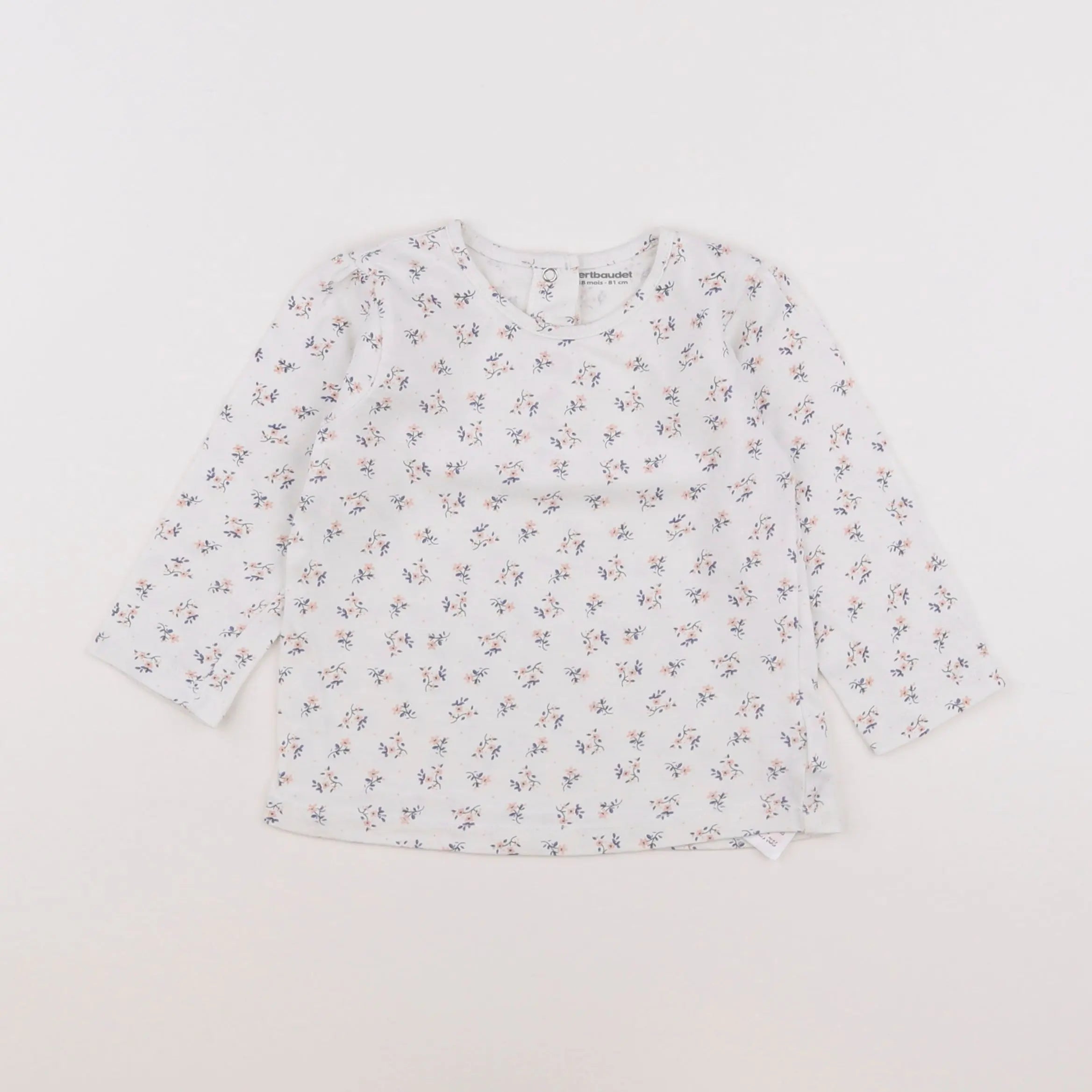 Vertbaudet - tee-shirt blanc, multicolore - 18 mois