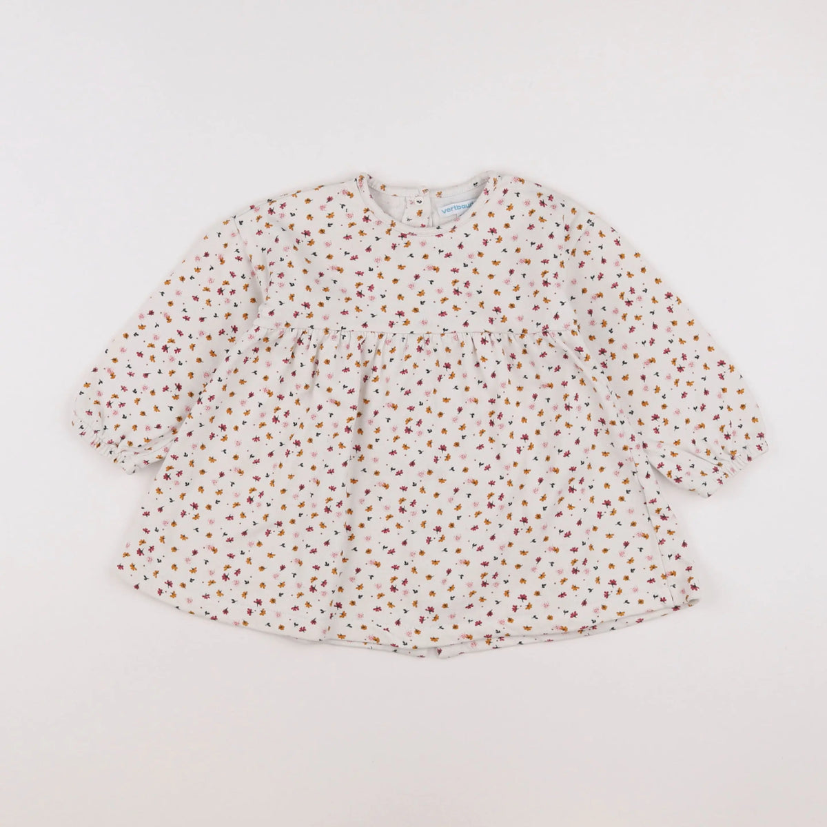 Vertbaudet - robe blanc, multicolore - 2 ans