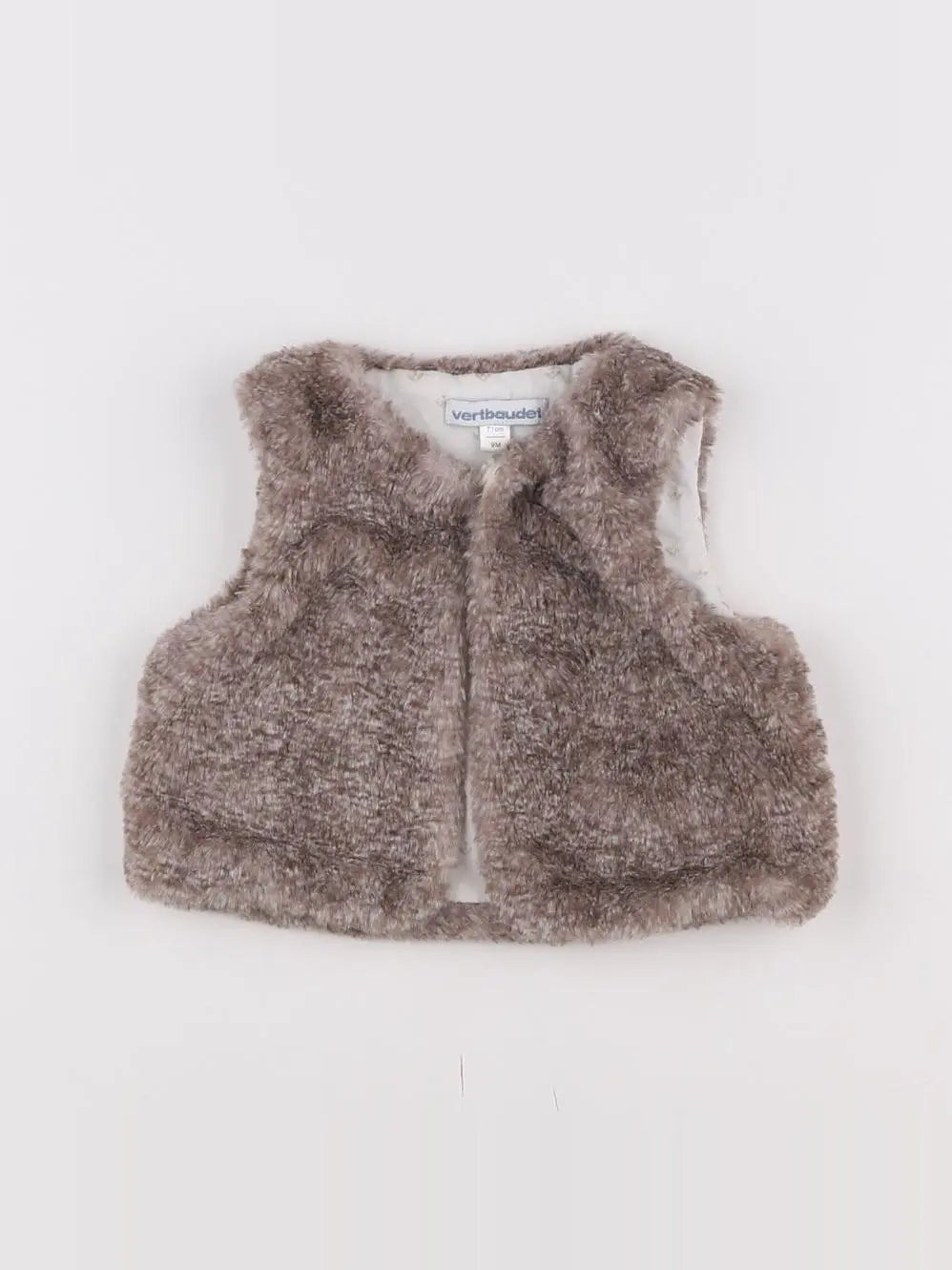 Vertbaudet - gilet marron - 9 mois