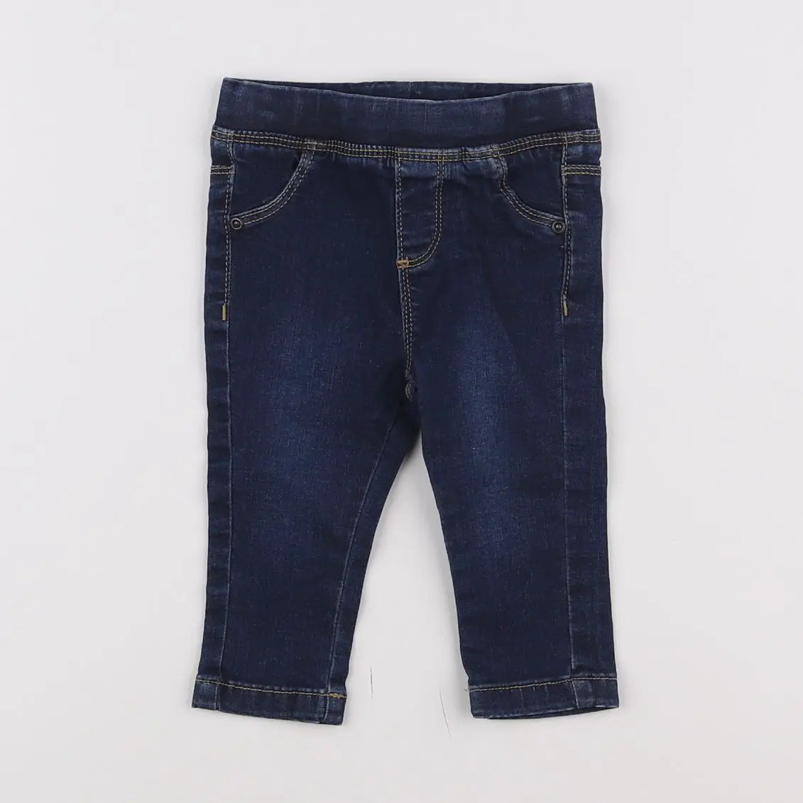 Vertbaudet - jegging bleu - 9 mois