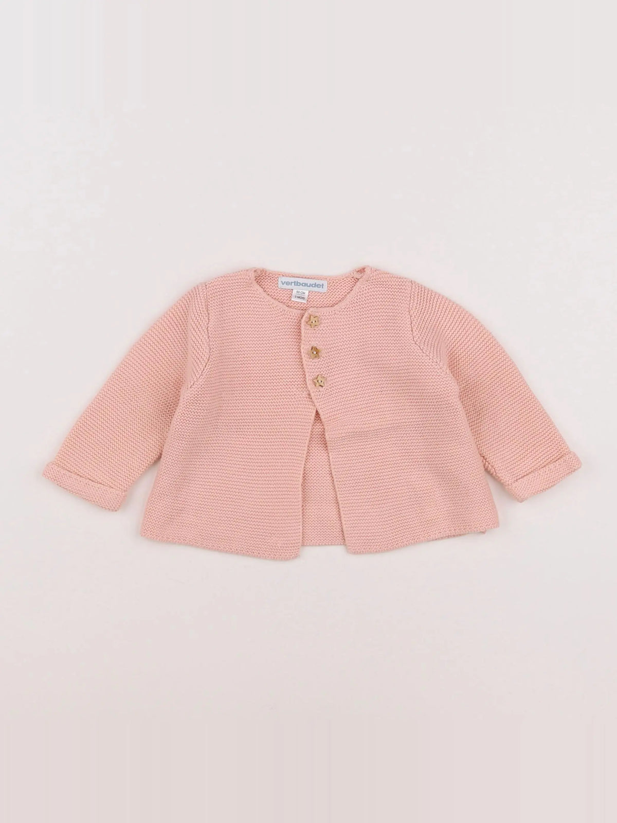 Vertbaudet - gilet rose - 3 mois