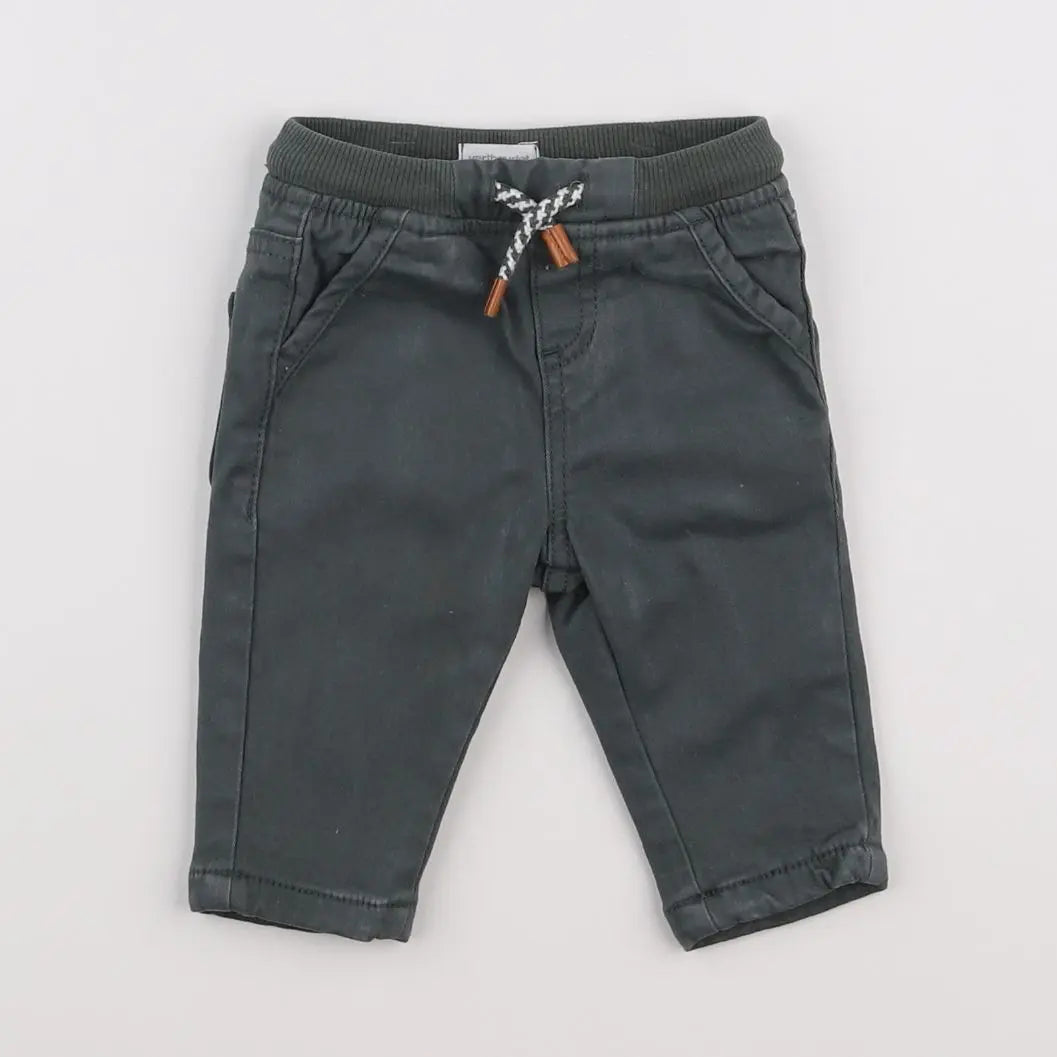 Vertbaudet - pantalon vert - 3 mois