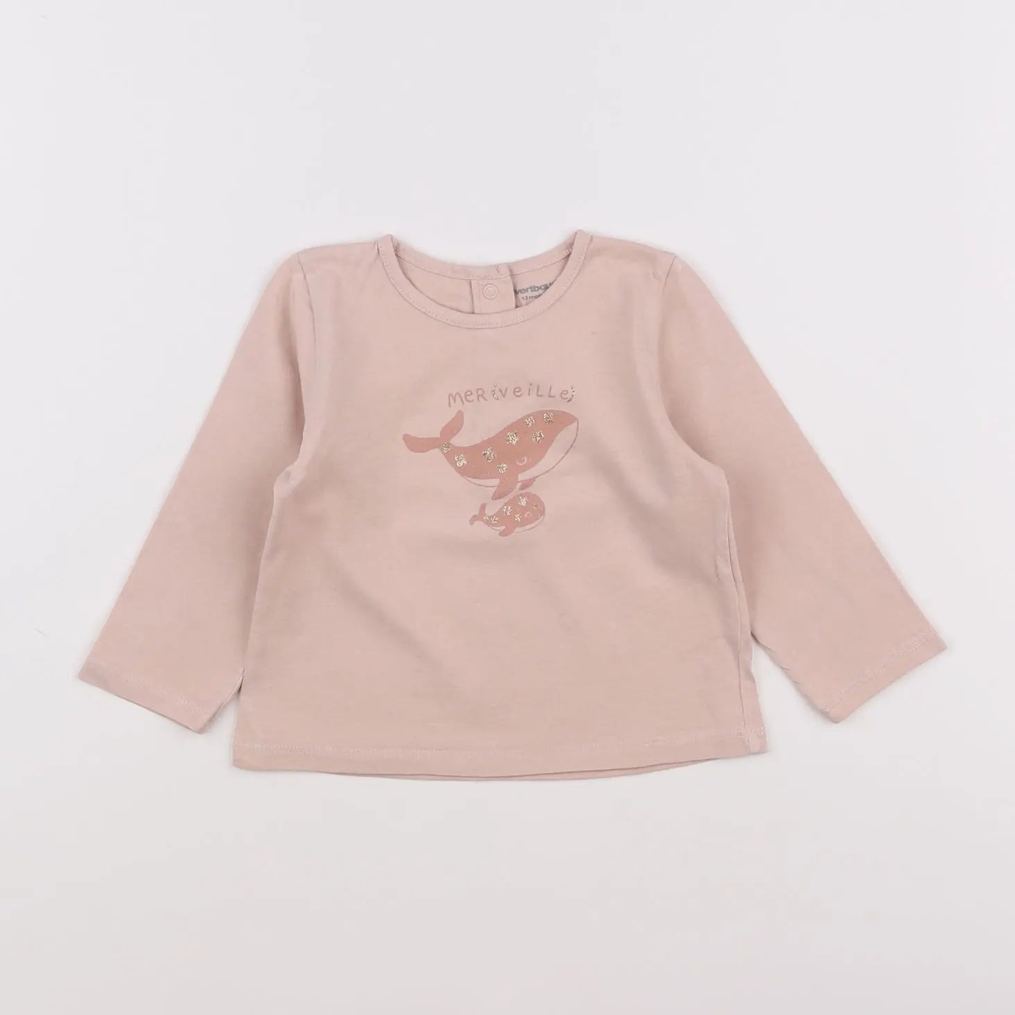 Vertbaudet - tee-shirt rose - 12 mois