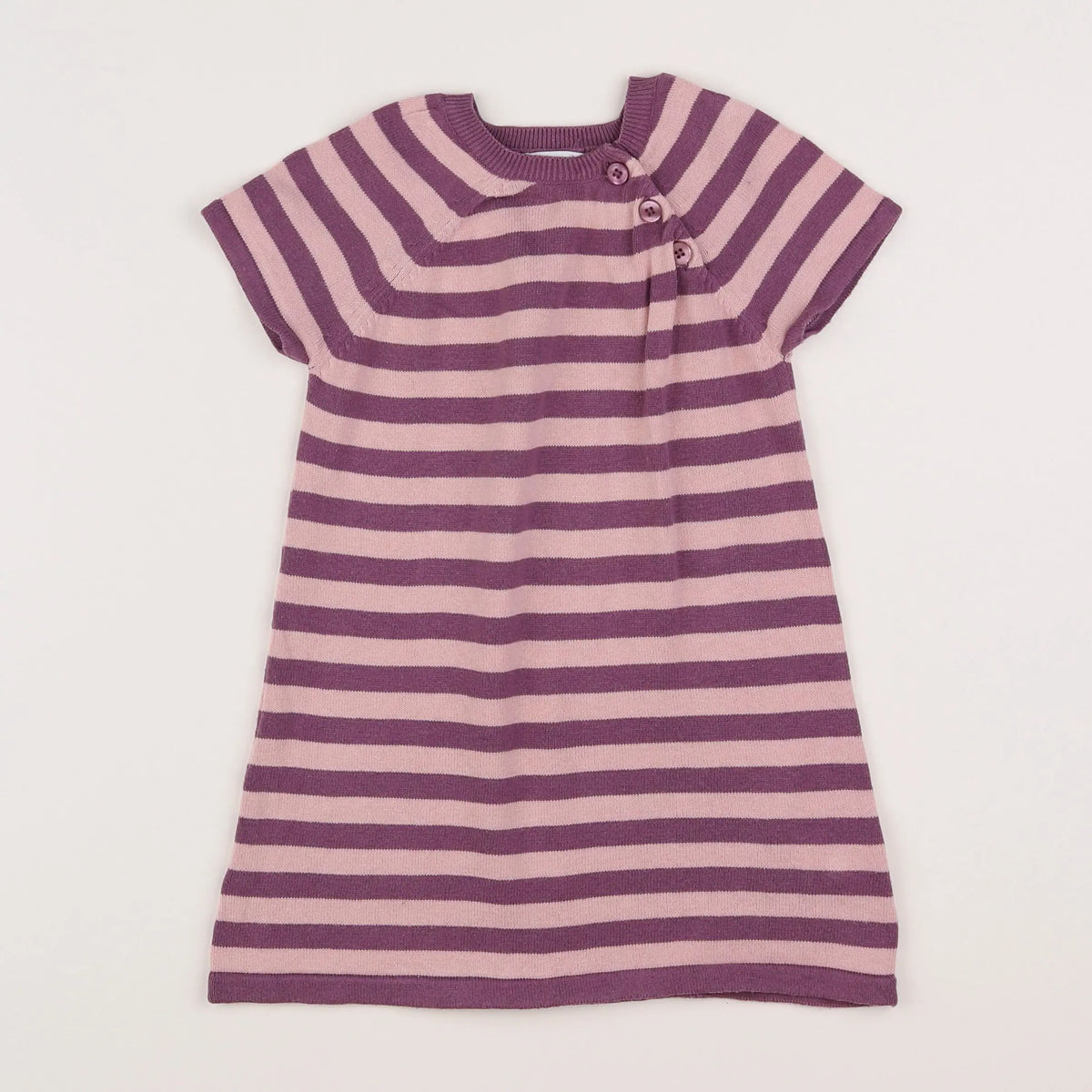 Vertbaudet - robe rose, violet - 2 ans