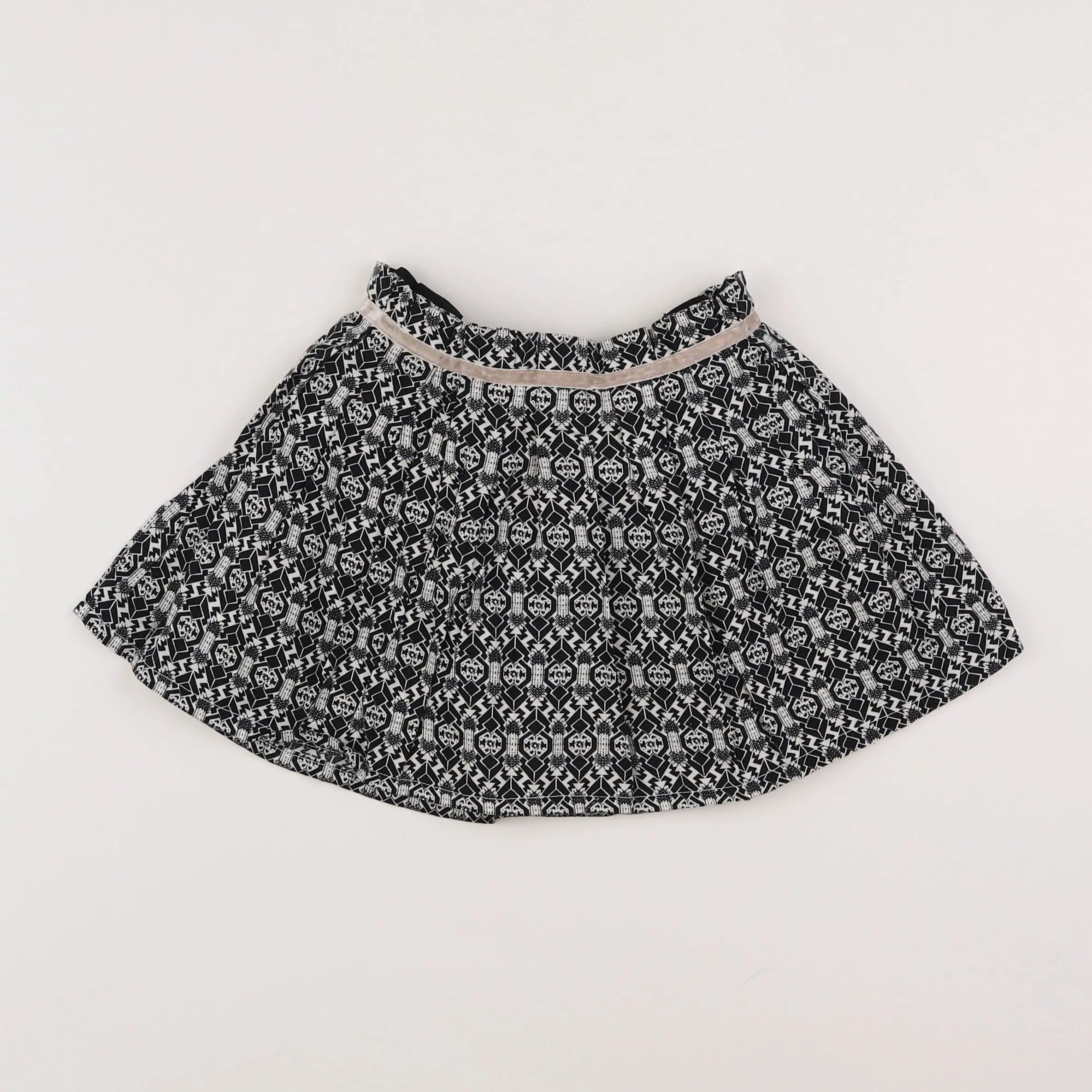 Vertbaudet - jupe blanc, noir - 4 ans