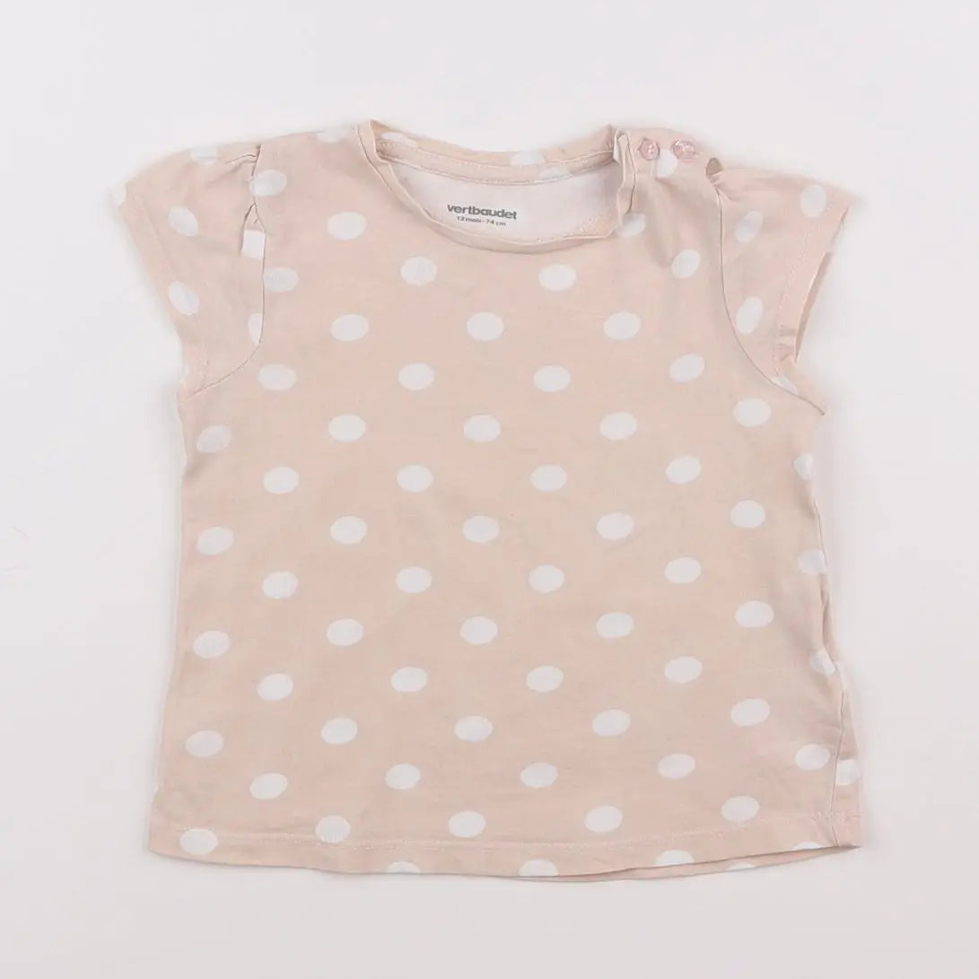 Vertbaudet - tee-shirt multicolore - 12 mois
