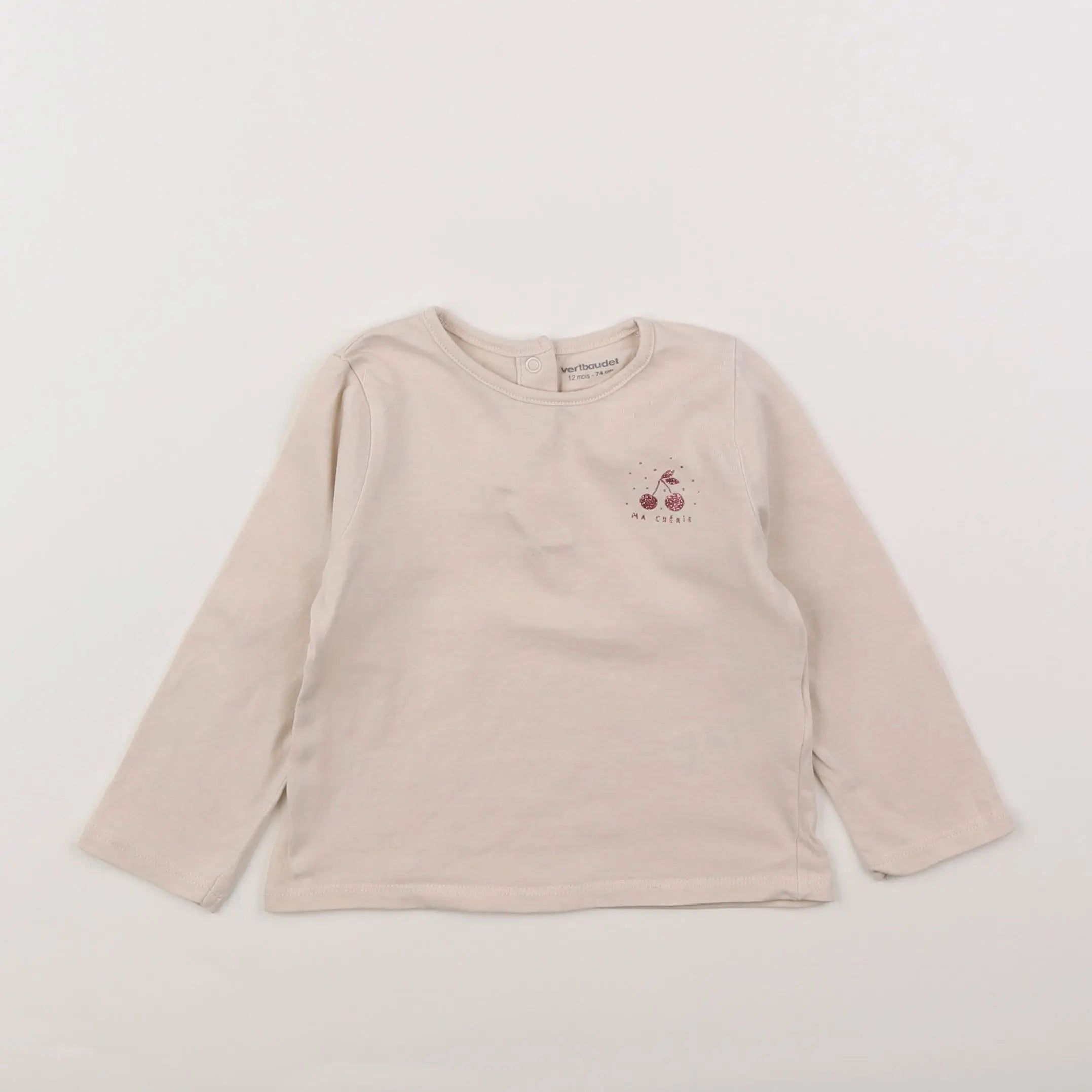 Vertbaudet - tee-shirt rose - 12 mois