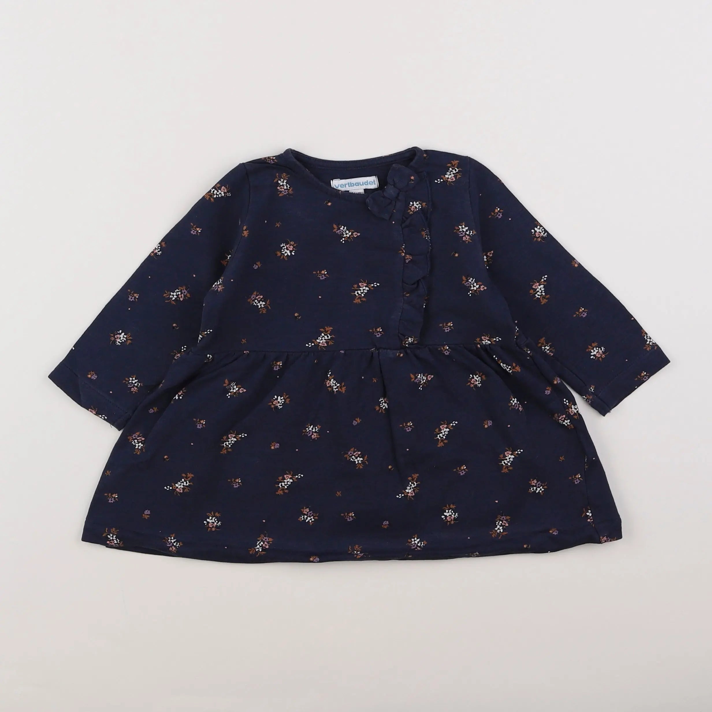 Vertbaudet - robe bleu - 12 mois