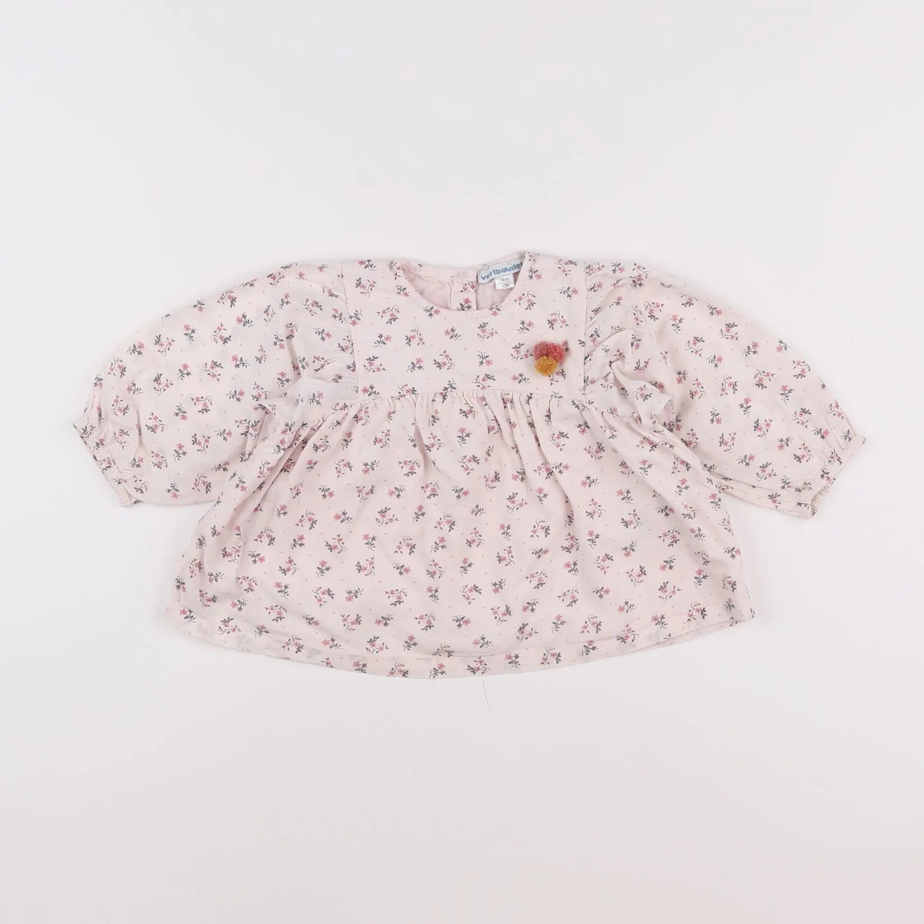 Vertbaudet - blouse blanc - 12 mois