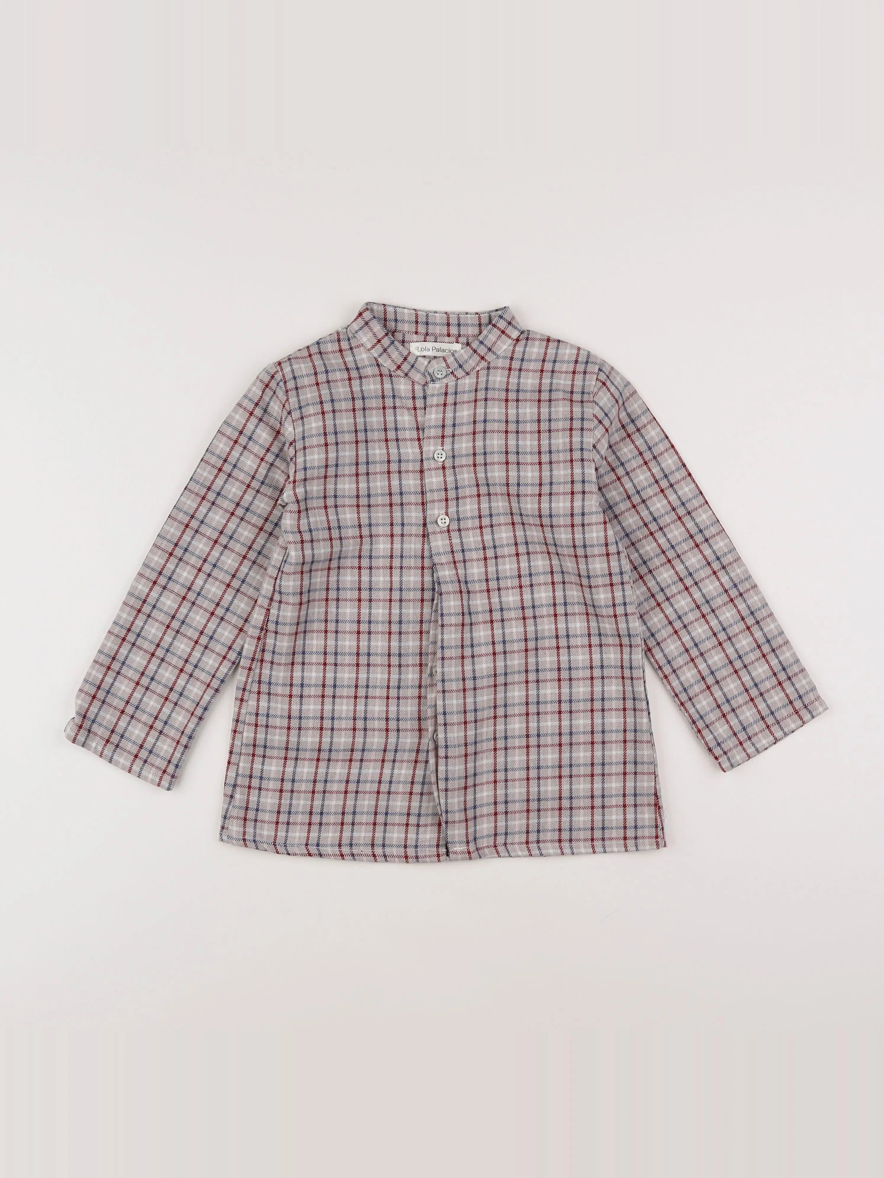 Lola Palacios - blouse bleu, gris - 6 ans
