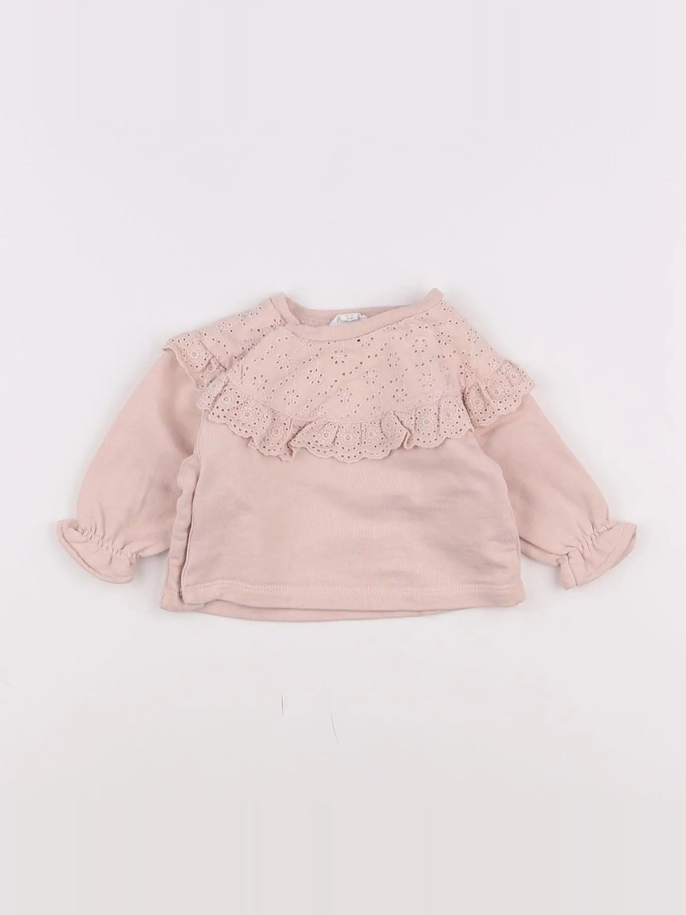 Vertbaudet - sweat rose - 3 mois