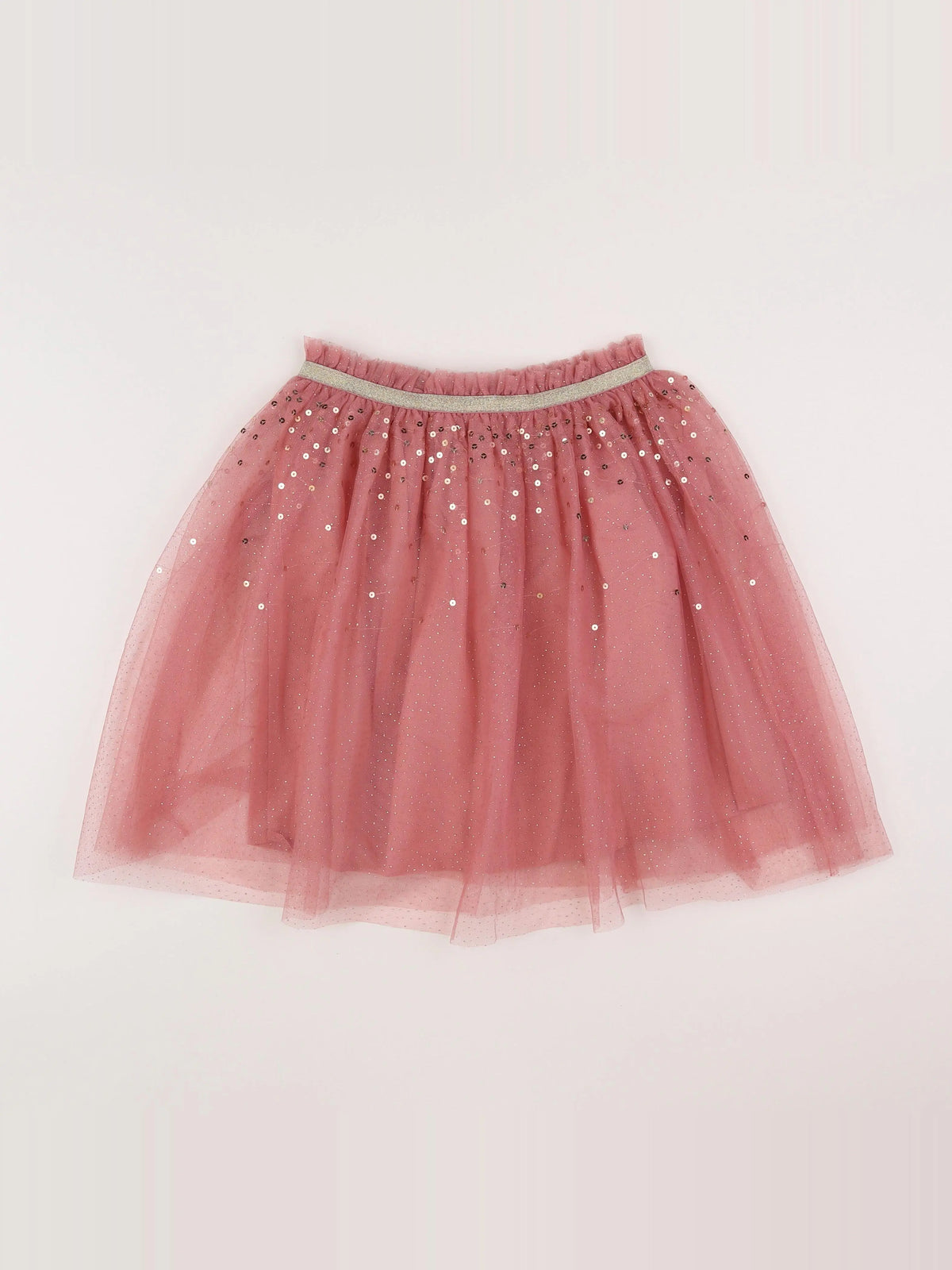 Vertbaudet - jupe rose, or - 14 ans
