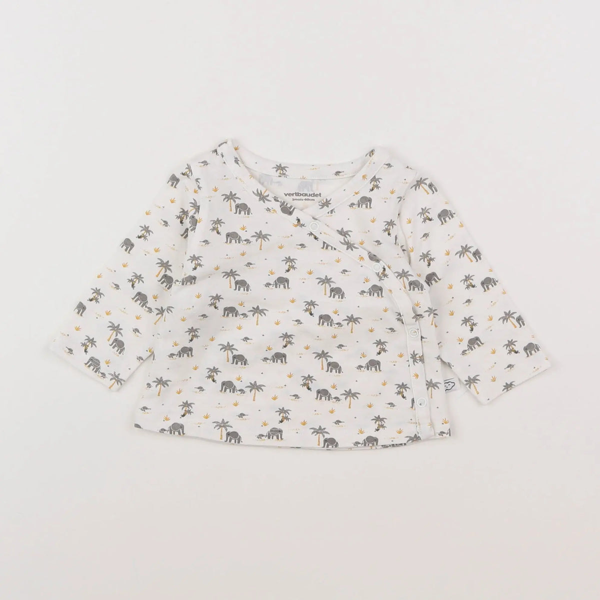 Vertbaudet - tee-shirt blanc - 3 mois