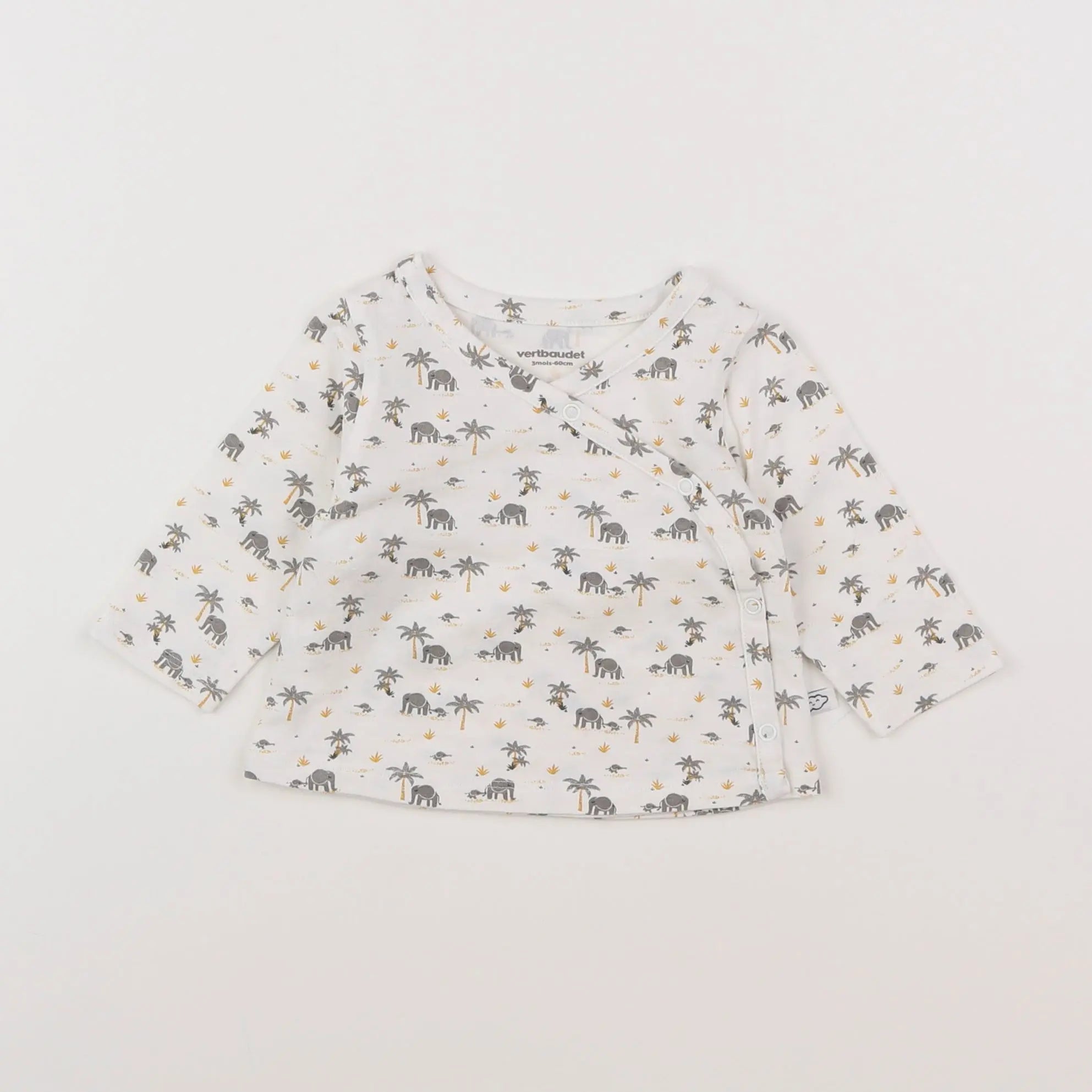 Vertbaudet - tee-shirt blanc - 3 mois