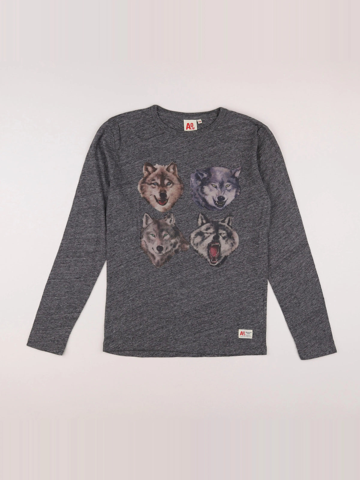 American Outfitters - tee-shirt gris - 14 ans